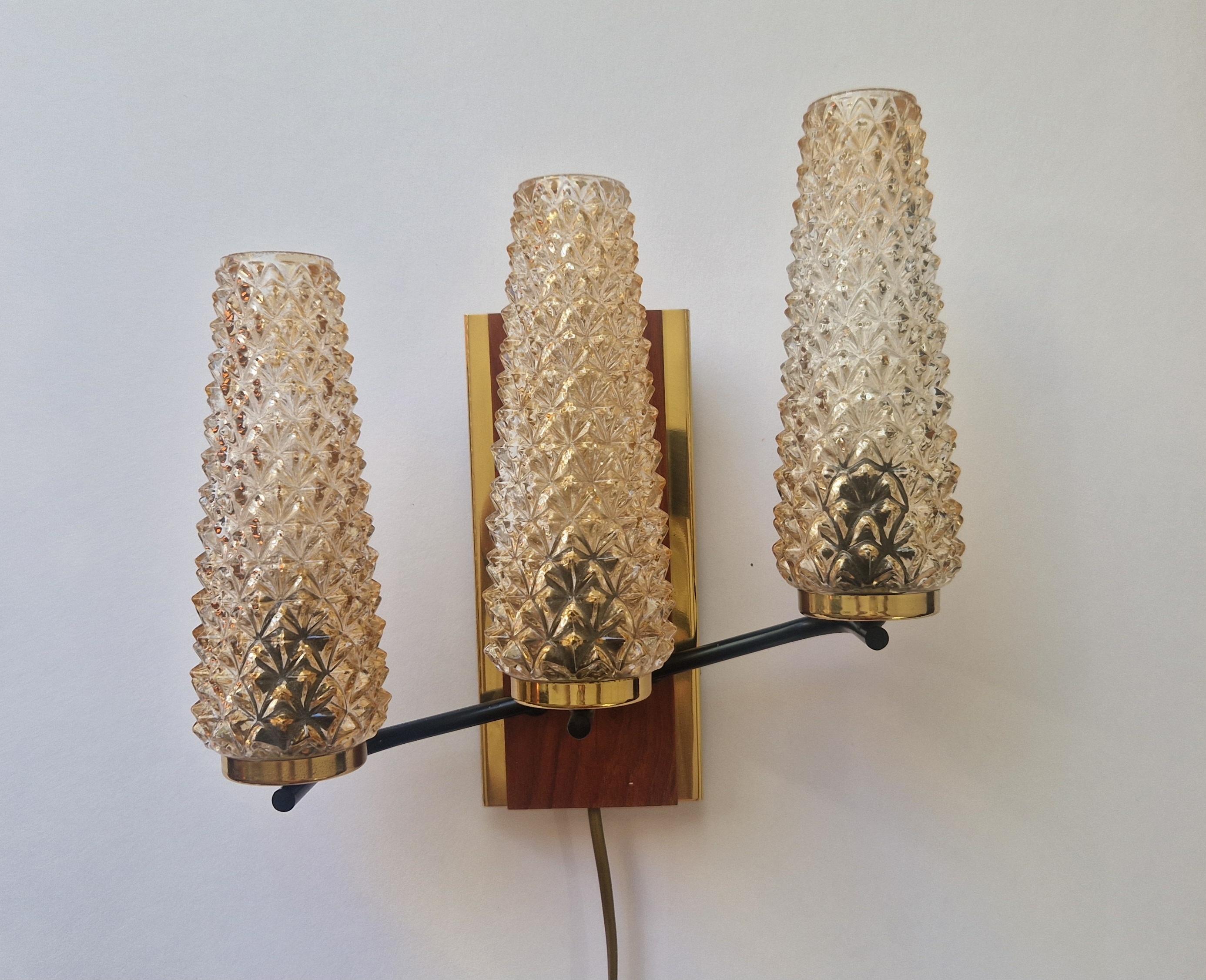 Pair of Midcentury Wall Lamps Sego Armatur, Sweden, 1960s For Sale 4