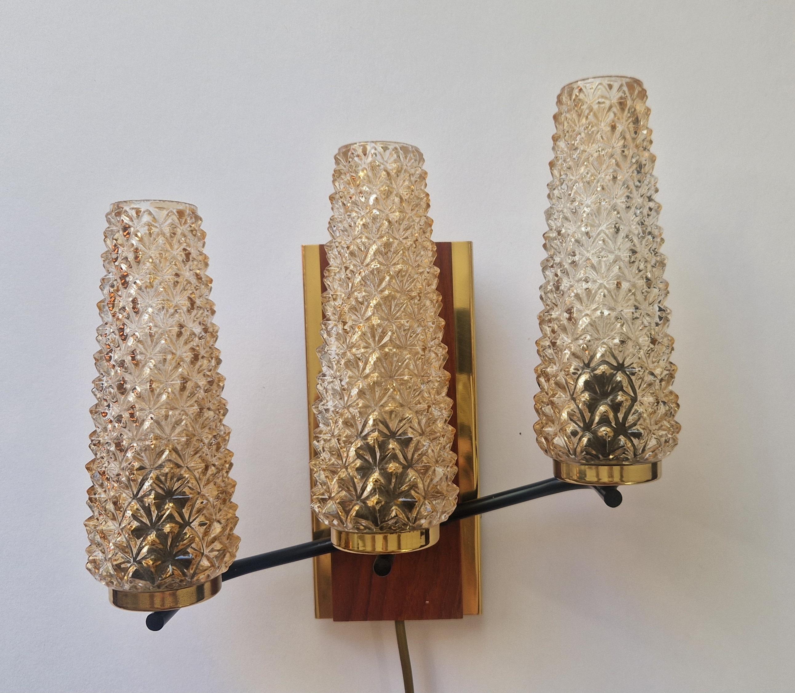 Pair of Midcentury Wall Lamps Sego Armatur, Sweden, 1960s For Sale 5
