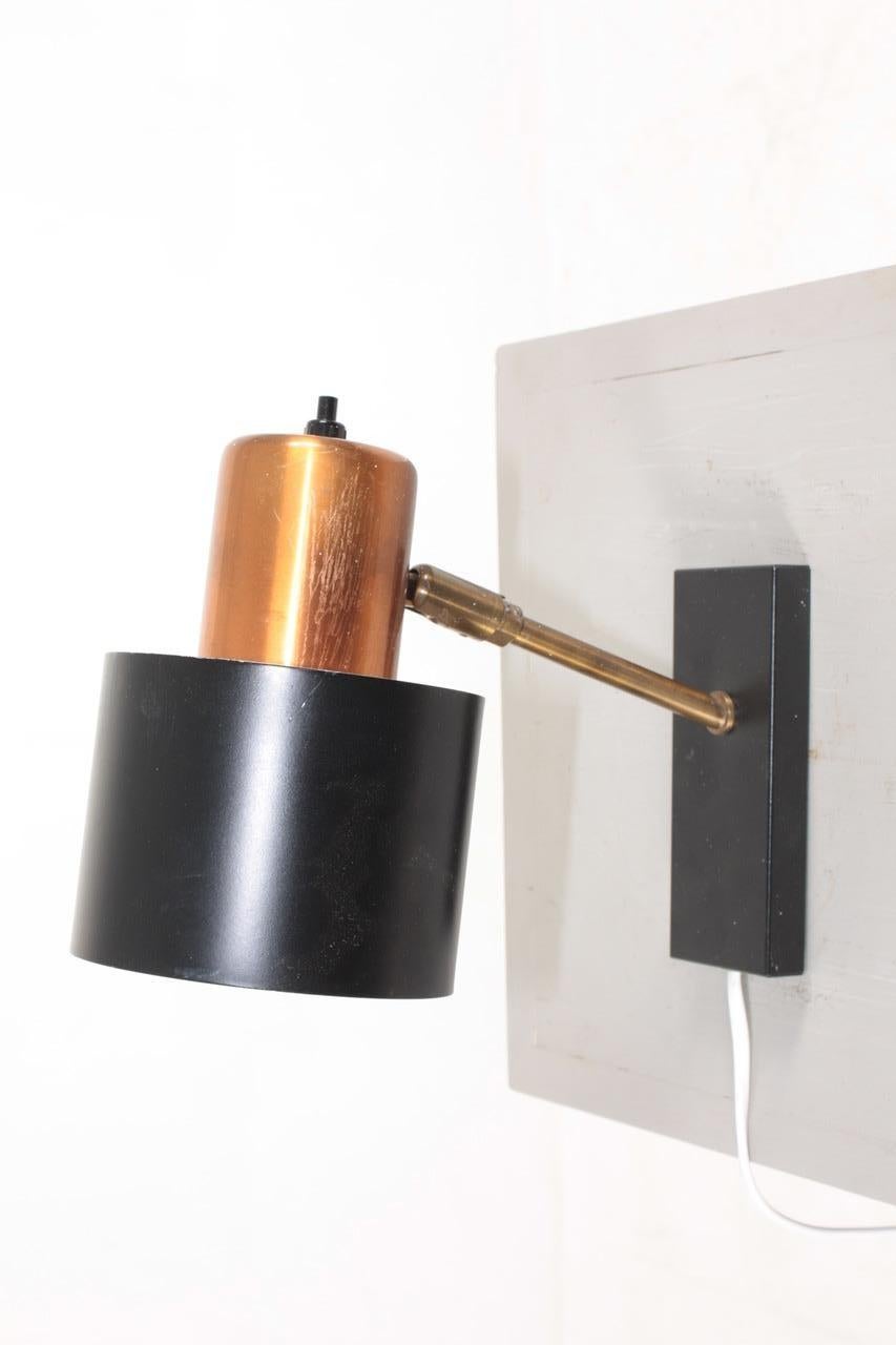 Scandinavian Modern Pair of Midcentury Wall Lights by Jo Hammerborg, Made in Denmark For Sale