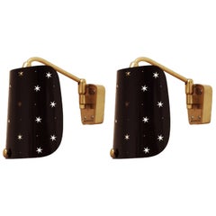 Pair of Midcentury Wall Lights Sconces by Paavo Tynell, 1950s