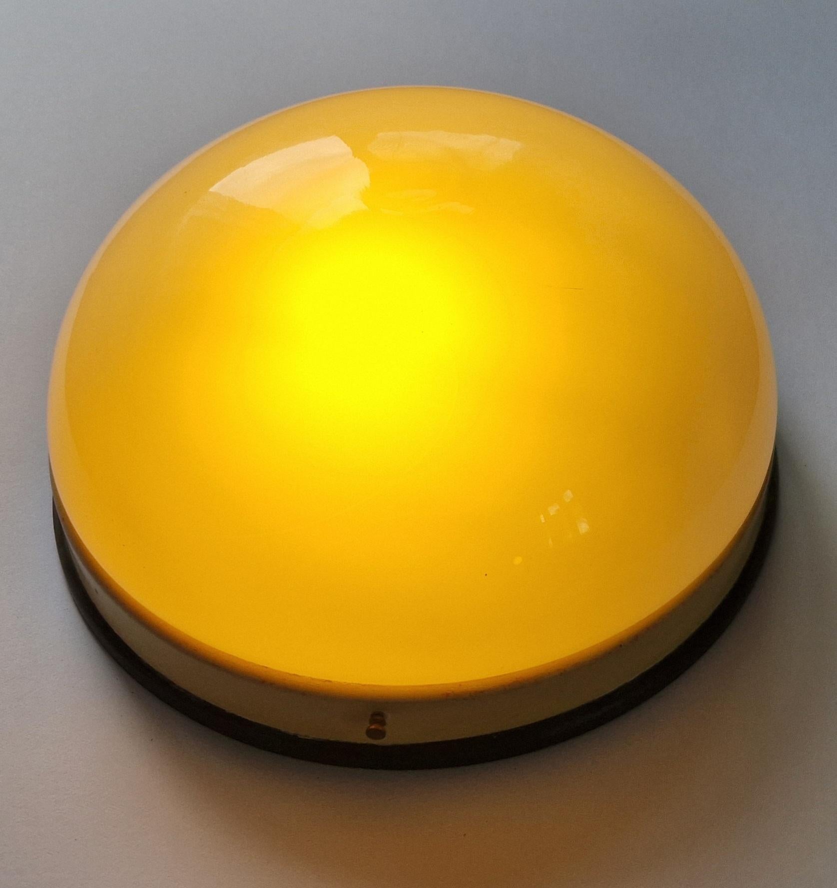 Pair of Midcentury Wall or Ceiling Lamps, Flush Mount, 1950s For Sale 3