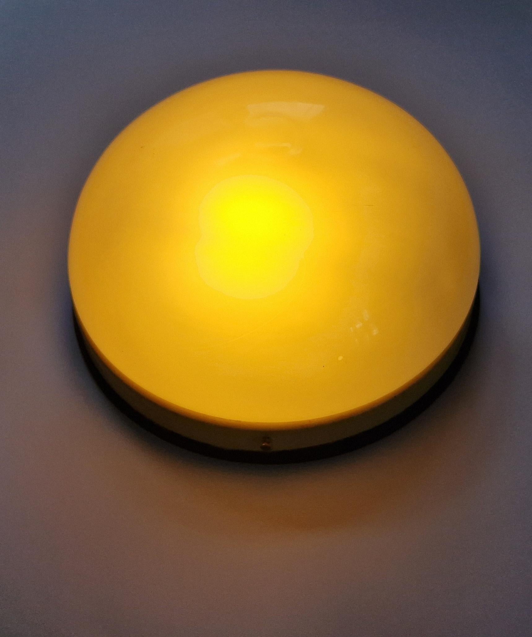 Pair of Midcentury Wall or Ceiling Lamps, Flush Mount, 1950s For Sale 5