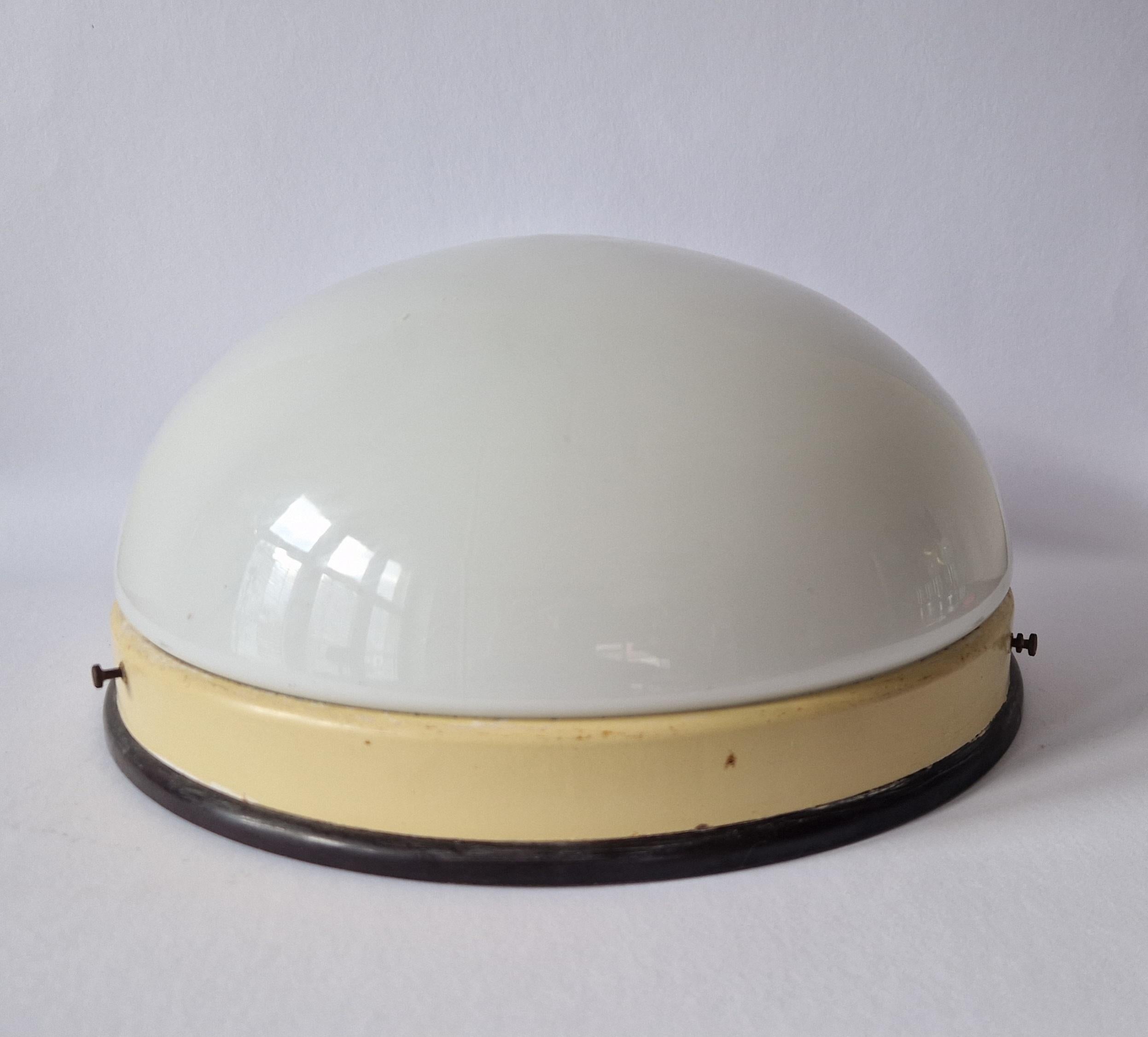 Bauhaus Pair of Midcentury Wall or Ceiling Lamps, Flush Mount, 1950s For Sale