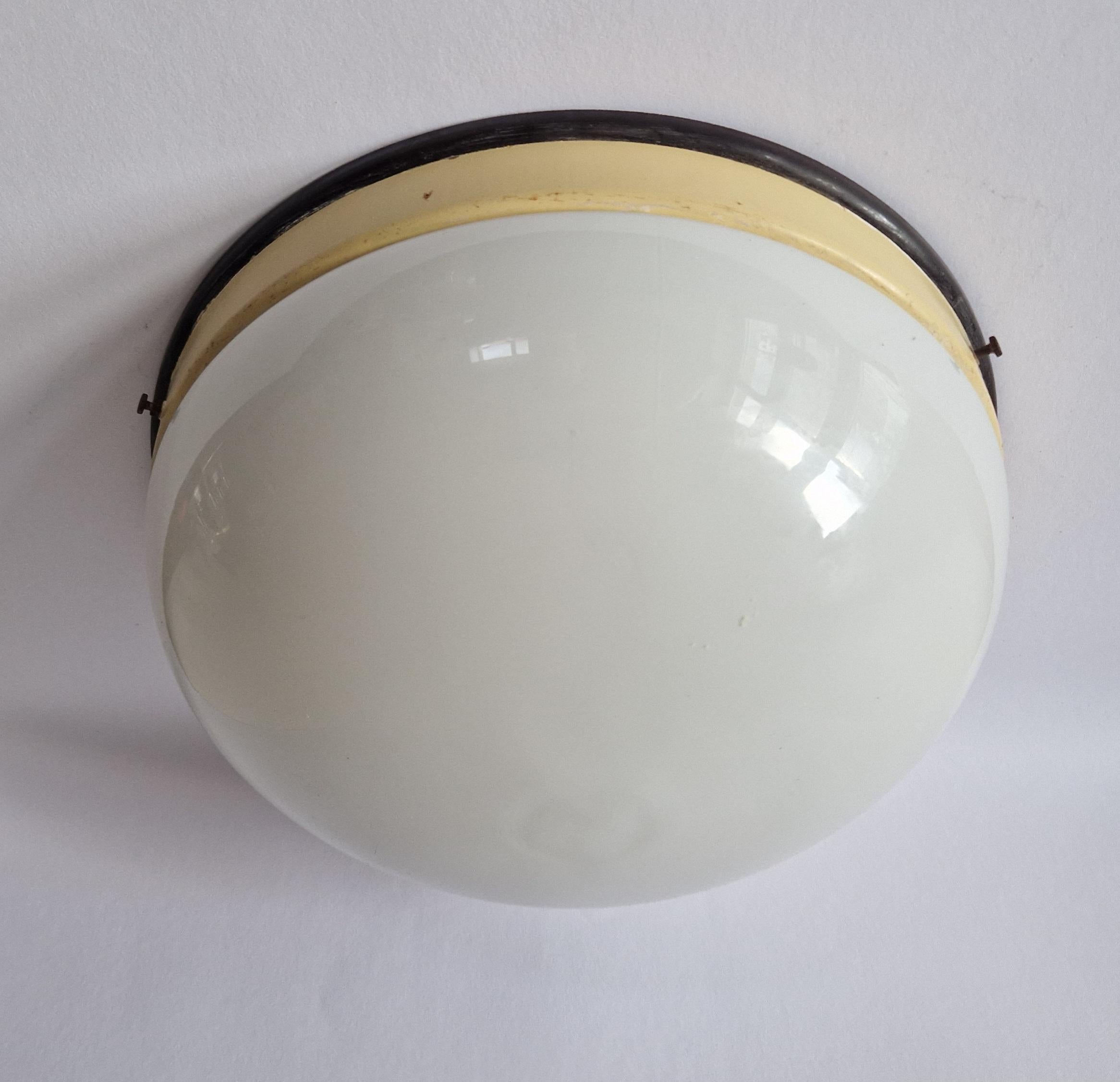 Mid-20th Century Pair of Midcentury Wall or Ceiling Lamps, Flush Mount, 1950s For Sale