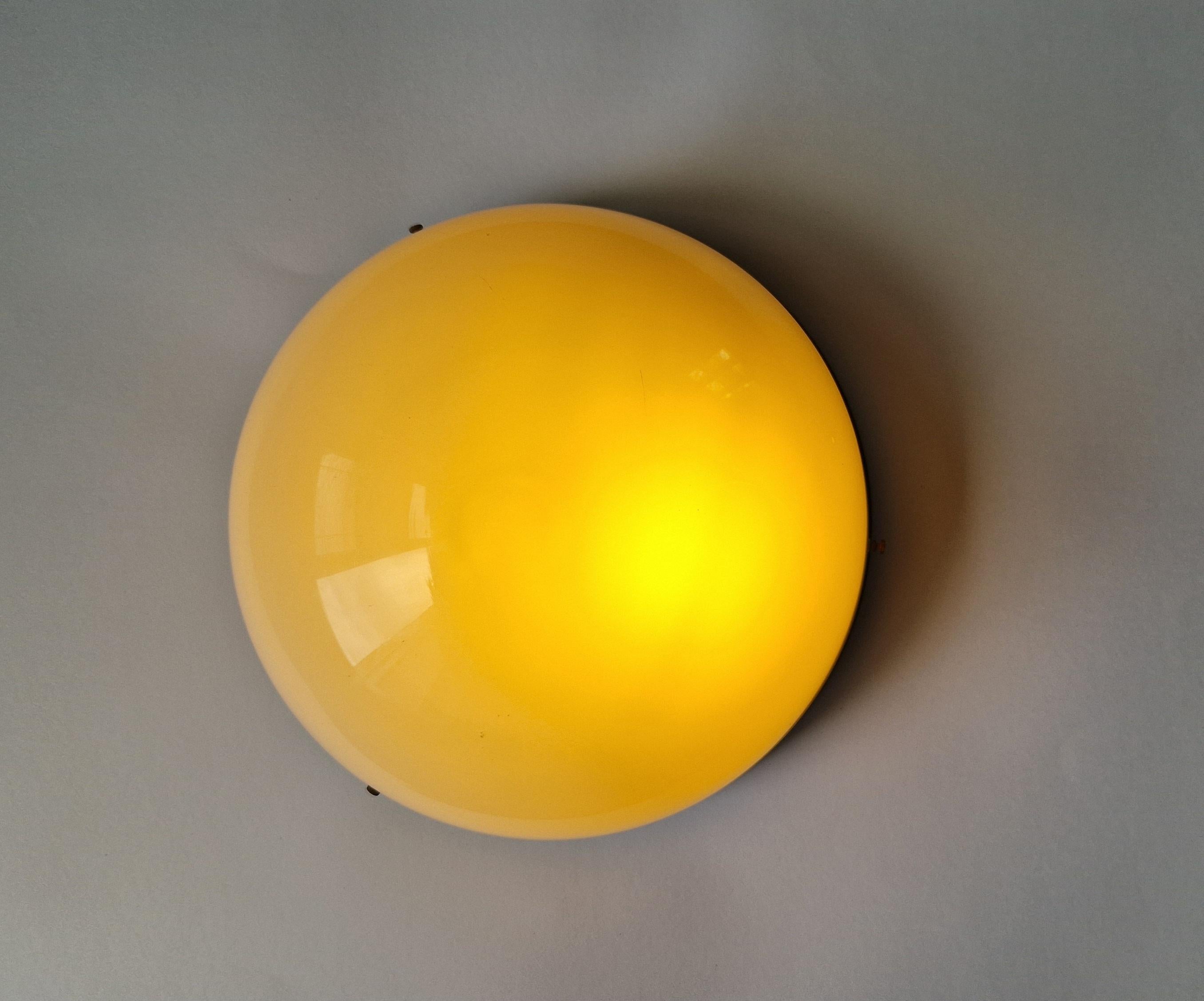 Pair of Midcentury Wall or Ceiling Lamps, Flush Mount, 1950s For Sale 1