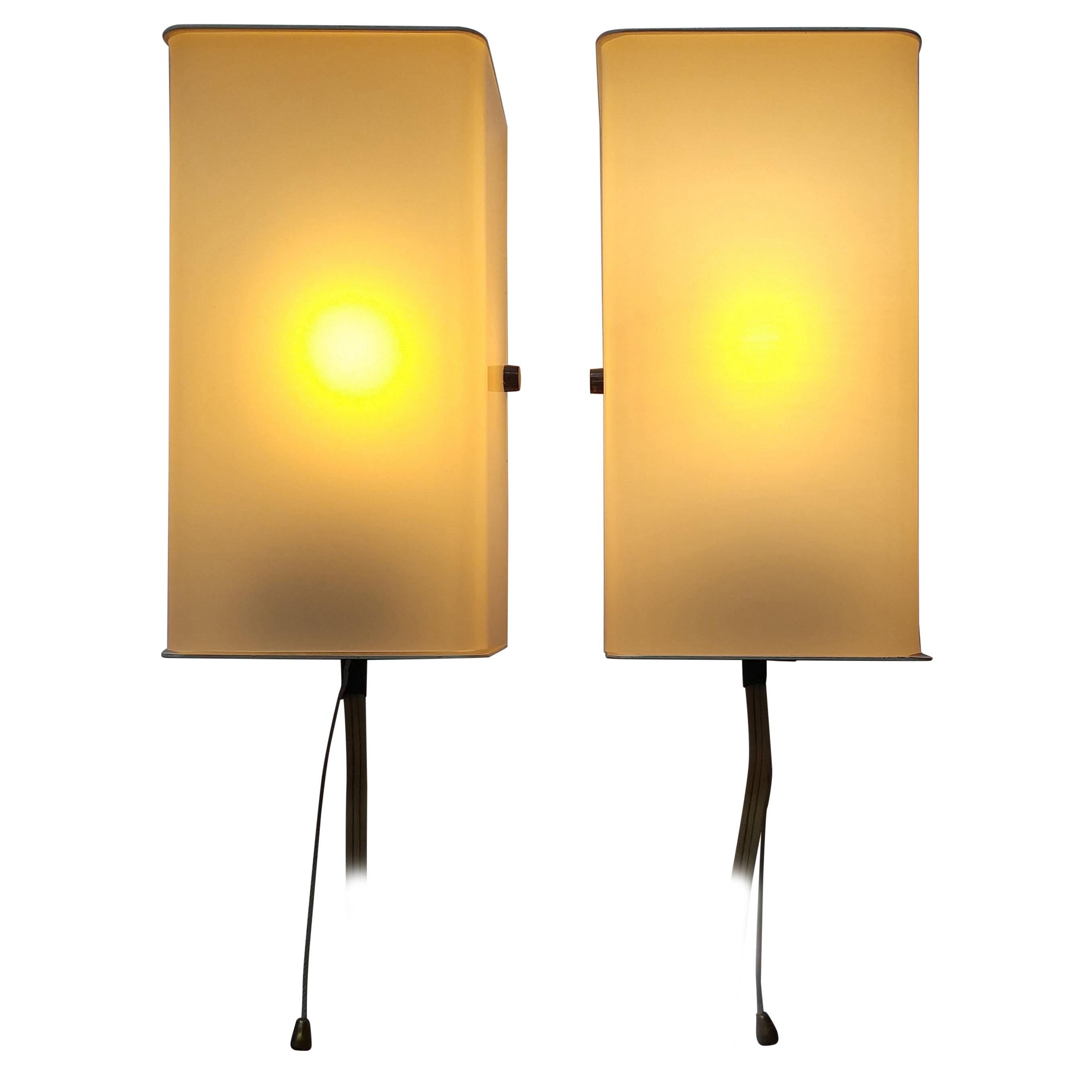 Pair of Midcentury Wall or Table Lamps, Pokrok, 1970s For Sale