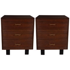 Pair of Midcentury Walnut Nightstands by George Nelson for Herman Miller