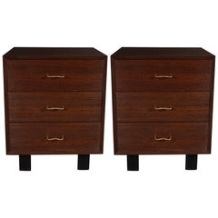 Pair of Midcentury Walnut Nightstands by George Nelson for Herman Miller