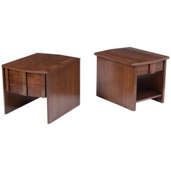 Pair of 1960's Mid-Century Walnut Nightstands