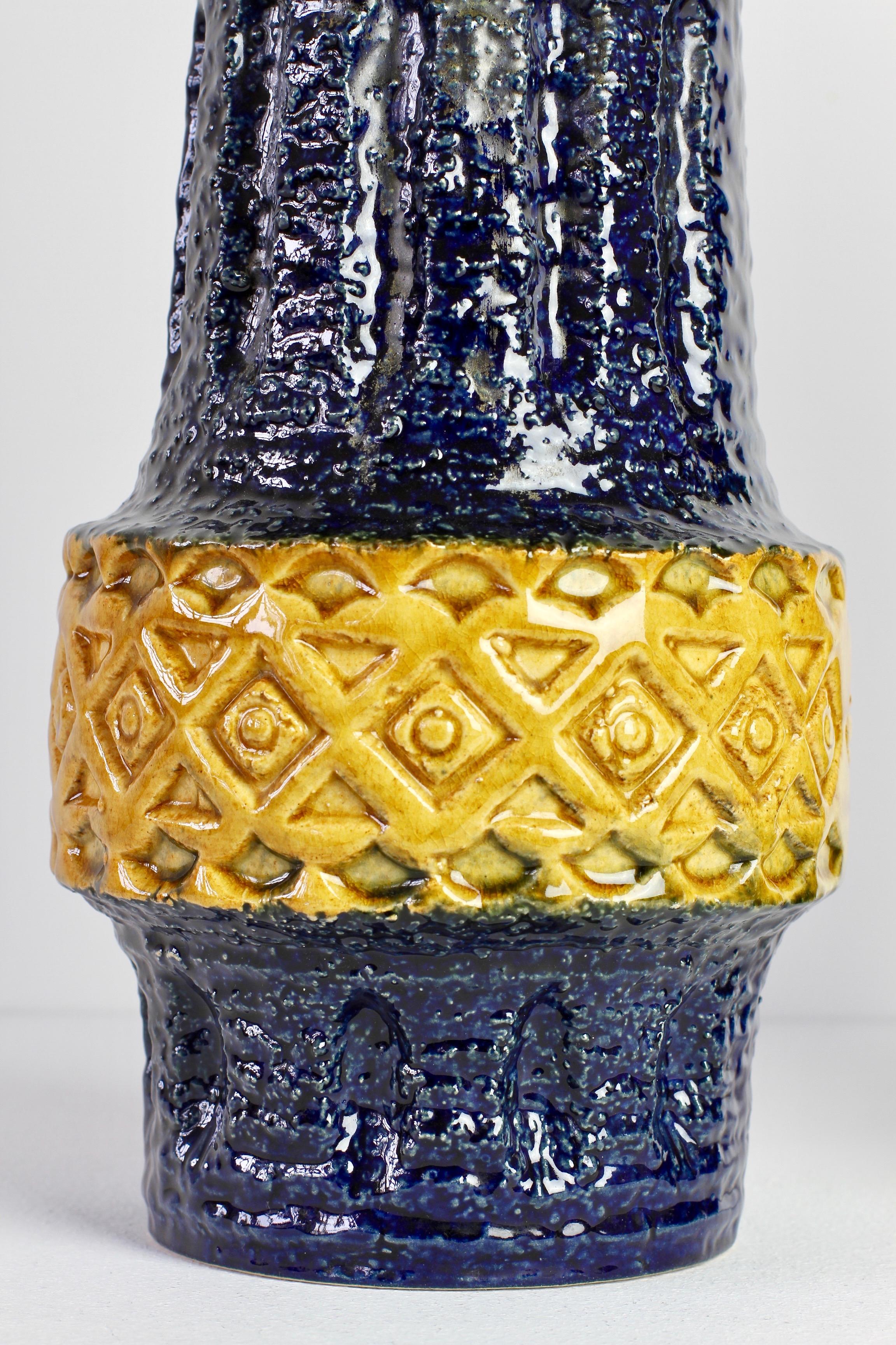 20th Century Pair of Mid-Century West German Bitossi Style Vases by Spara Pottery, circa 1970