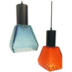 Retro Pair of Midcentury Whitefriars Pendant Lights, circa 1960s