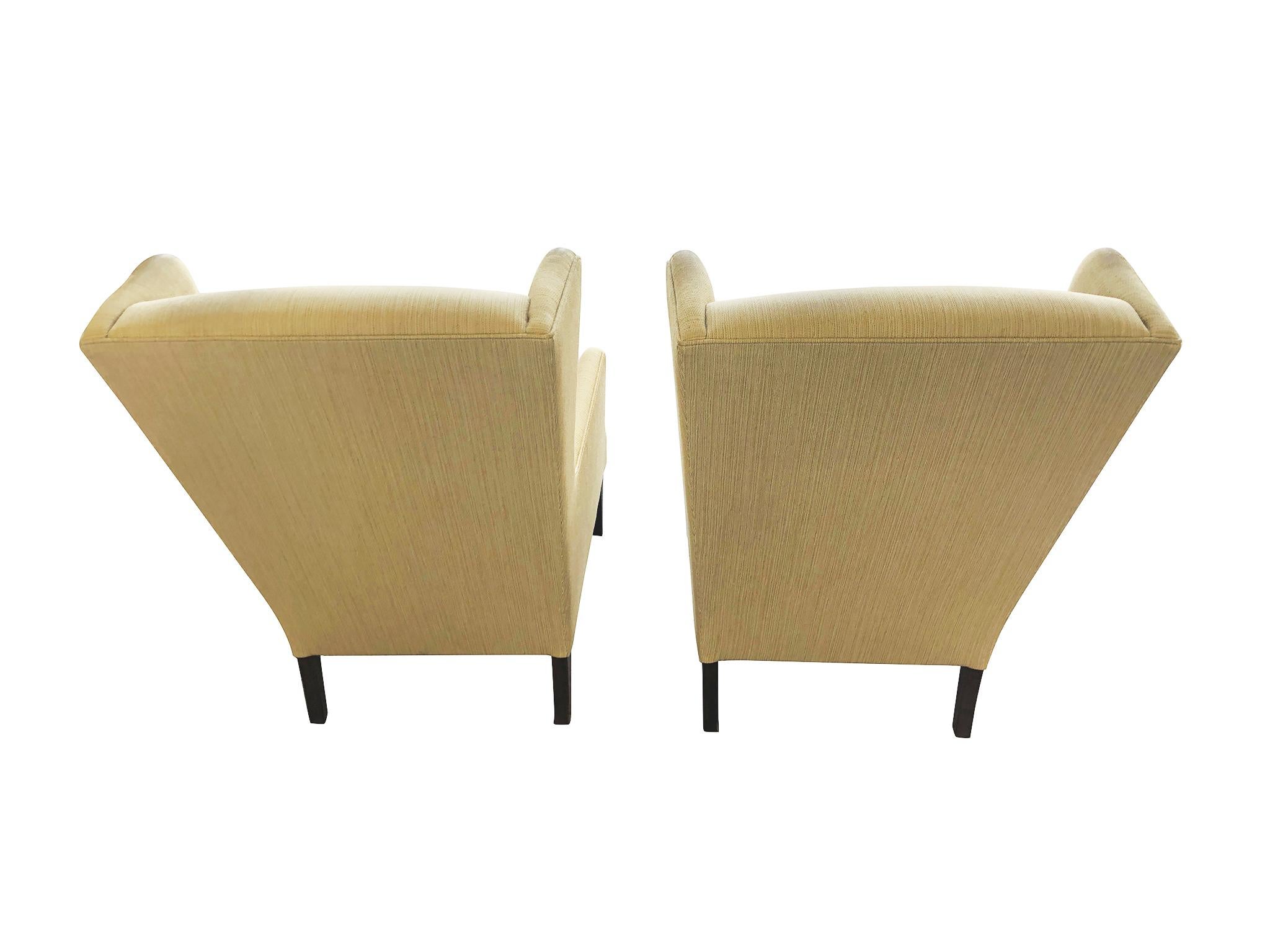 20th Century Pair of Midcentury Wingback Armchairs Attributed to Peter Hvidt