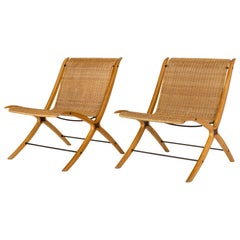 Pair of Midcentury "X" Lounge Chairs by Peter Hvidt and Orla Møllgaard