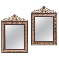Pair of Middle Eastern Inlaid Mirrors
