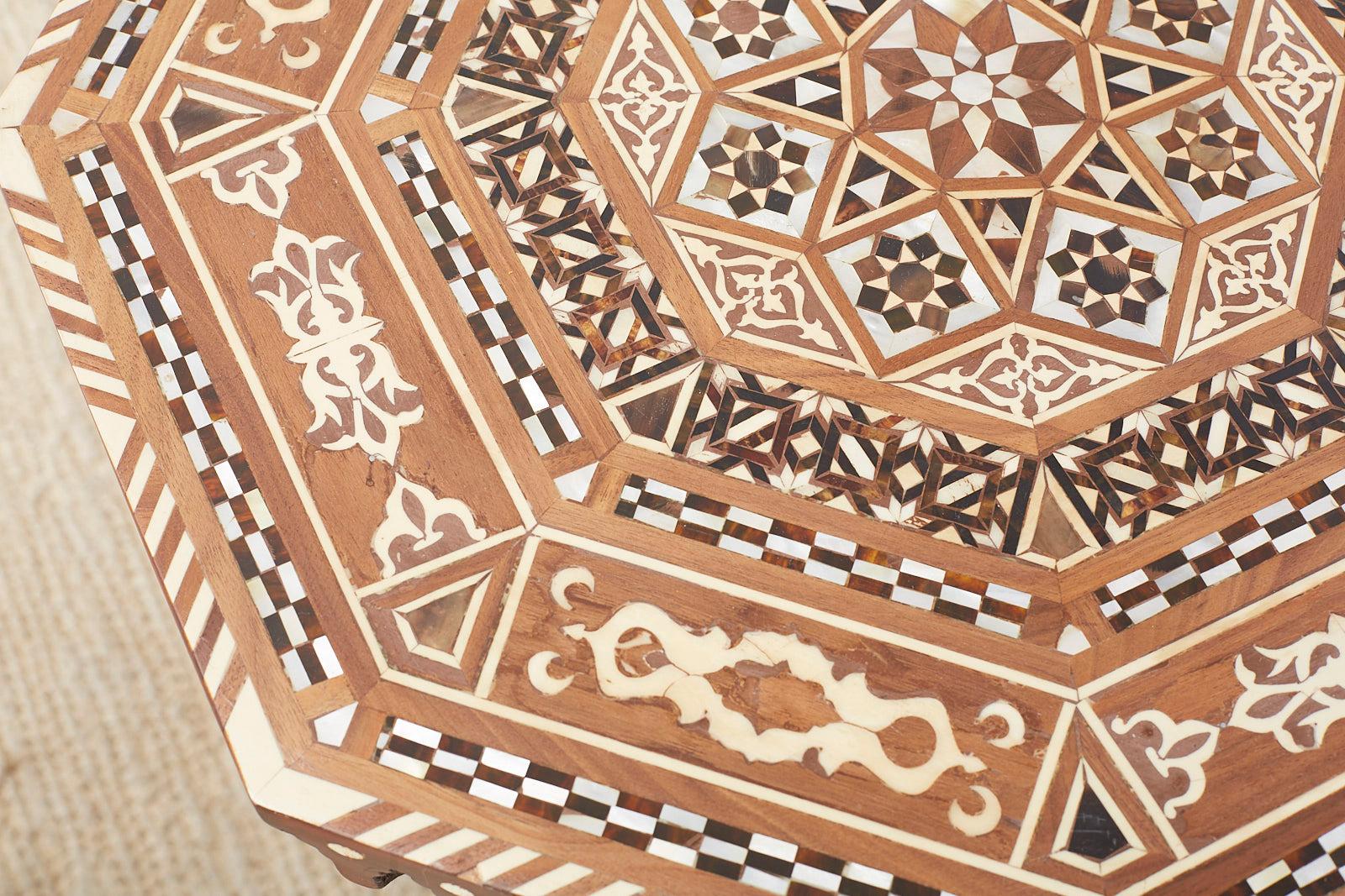 Pair of Middle Eastern Moorish Inlaid Drink Tables 3