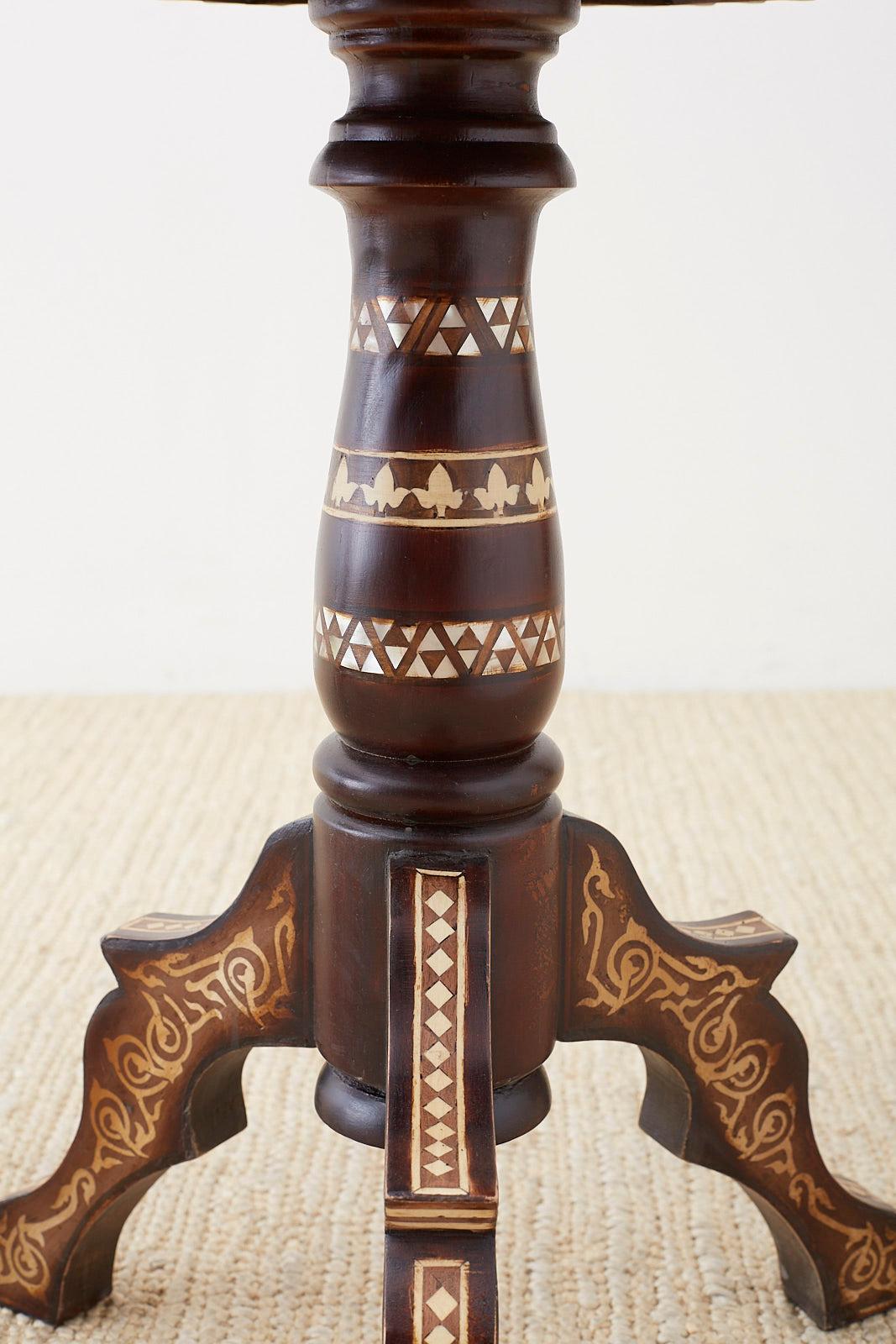Wood Pair of Middle Eastern Moorish Inlaid Drink Tables