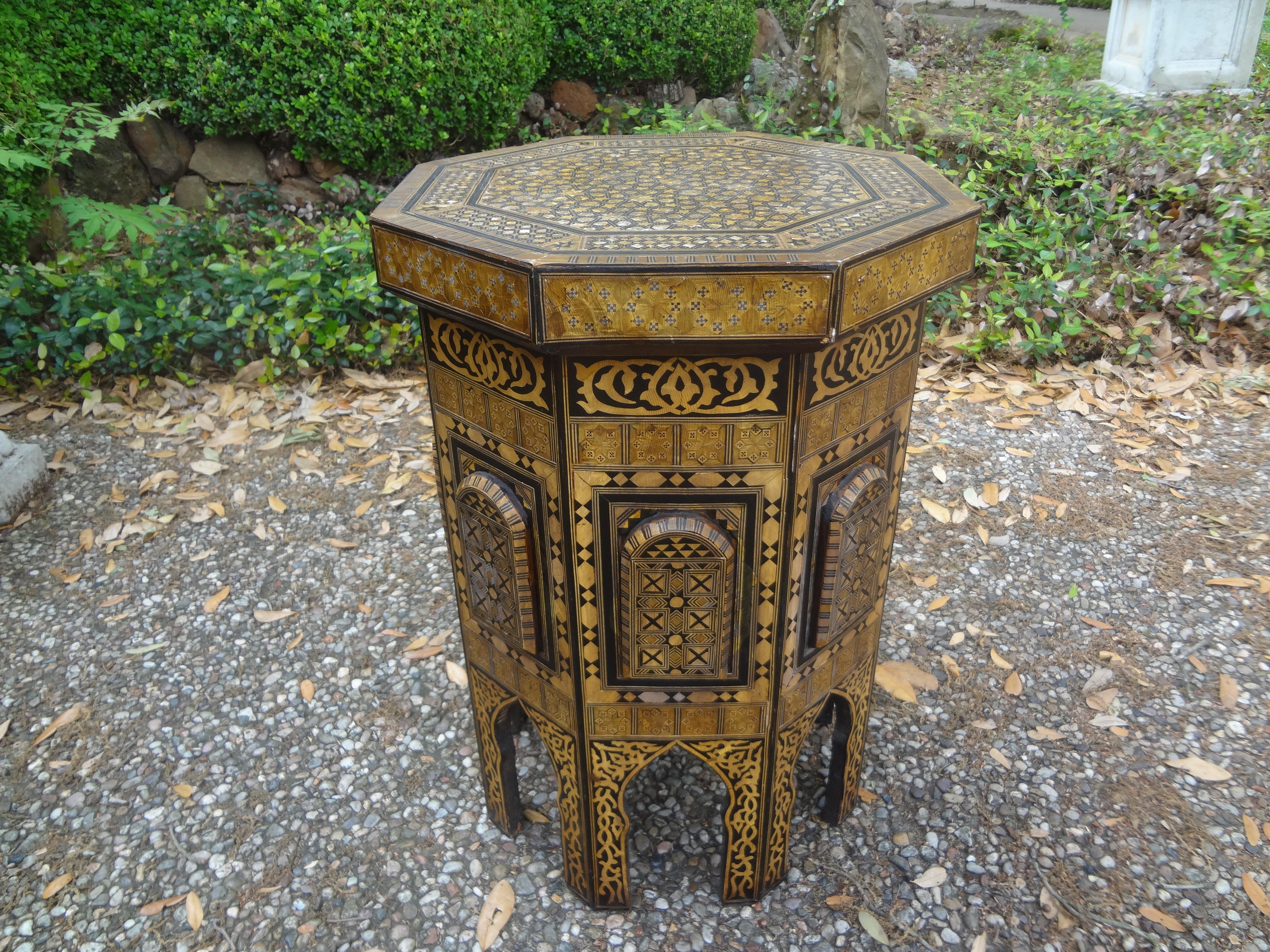 Pair of Middle Eastern Moorish Style Tables For Sale 4