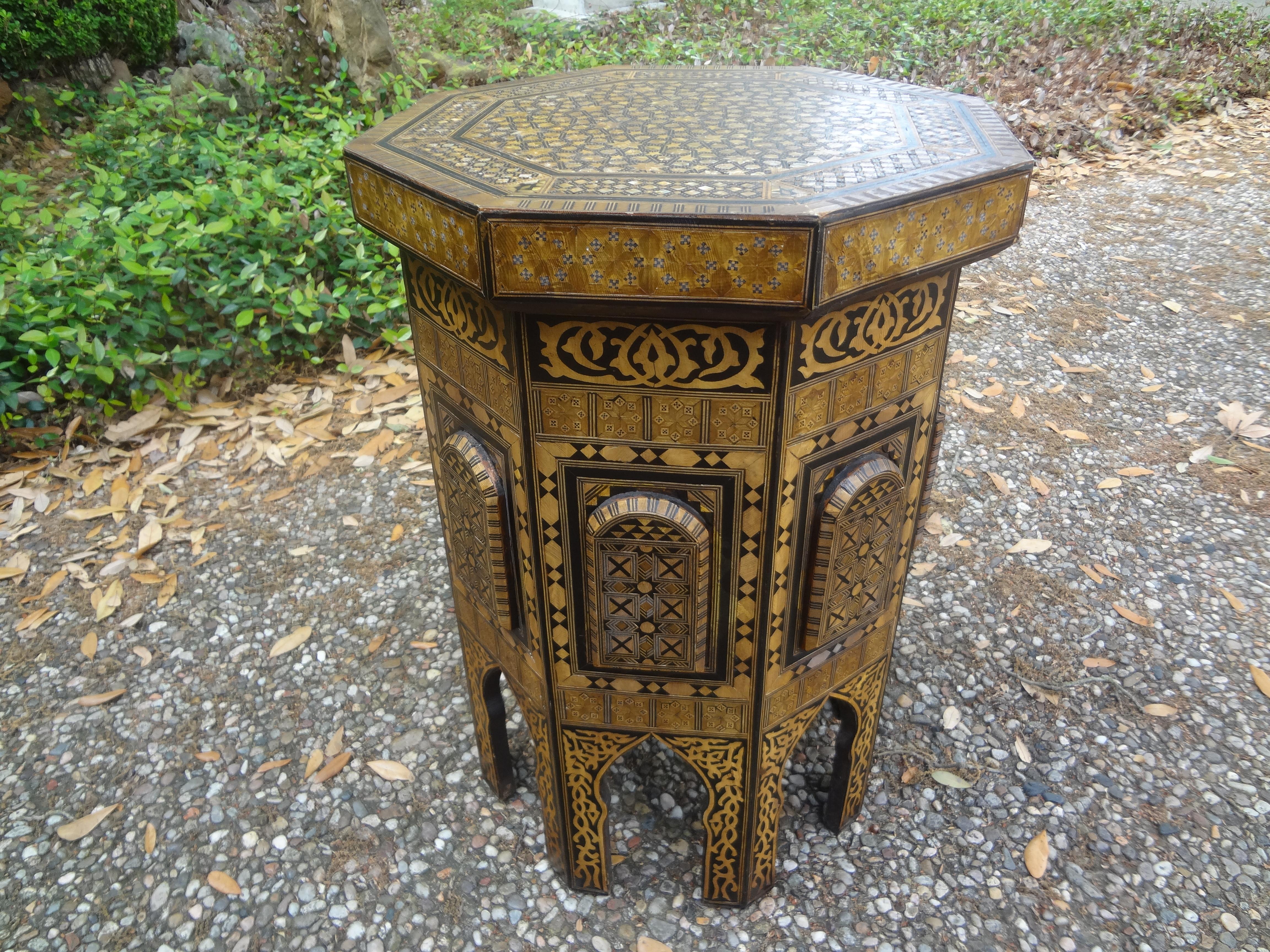 Pair of Middle Eastern Moorish Style Tables For Sale 5