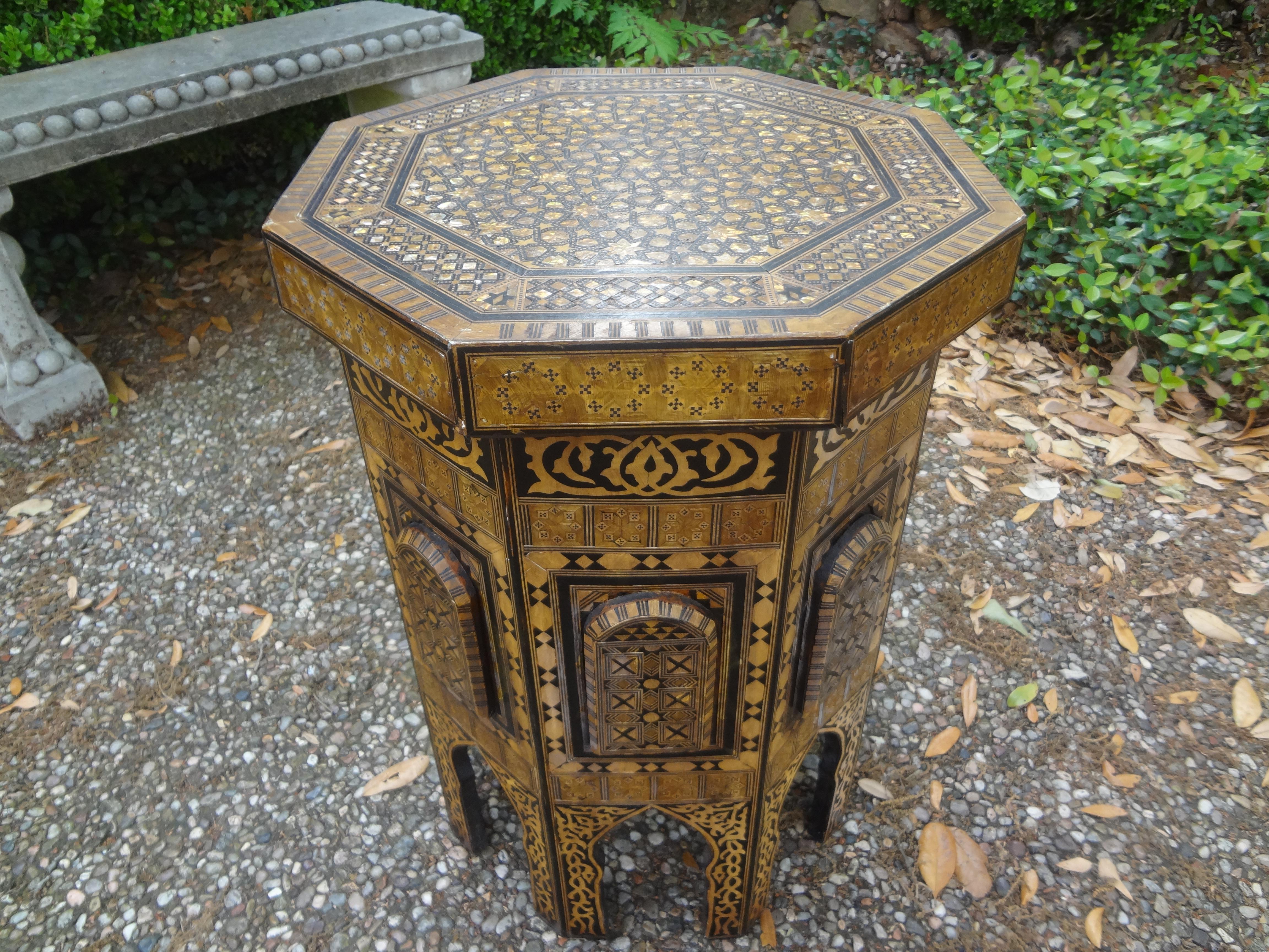 Pair of Middle Eastern Moorish Style Tables For Sale 3