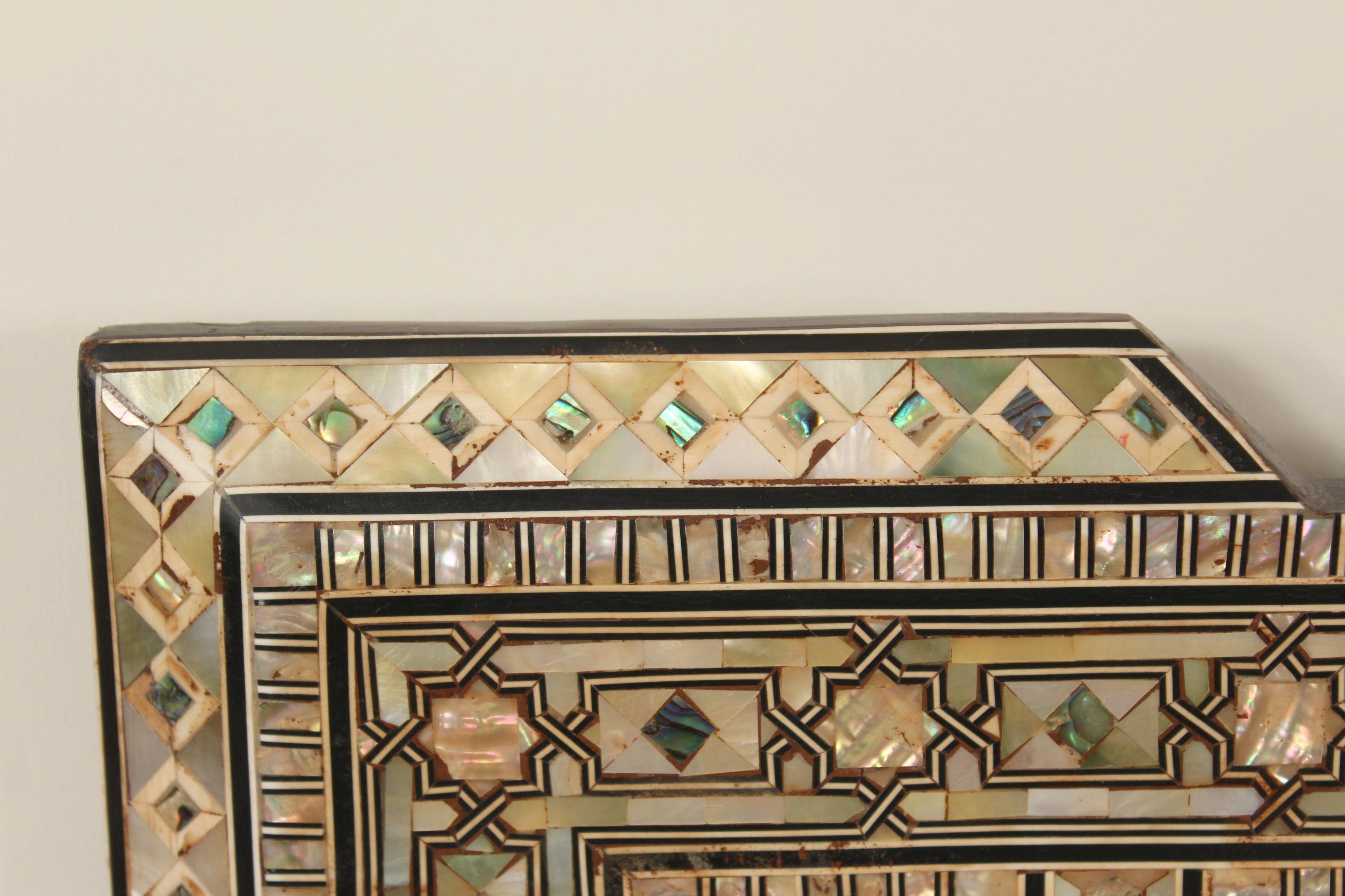 Contemporary Pair of Middle Eastern Mother of Pearl Inlaid Mirrors