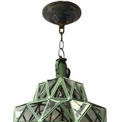 Pair of Middle Eastern Painted Tole lanterns. Sold Individually