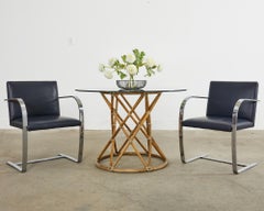 Paire de chaises de bar plates Brno de Mies Van Der Rohe pour Knoll