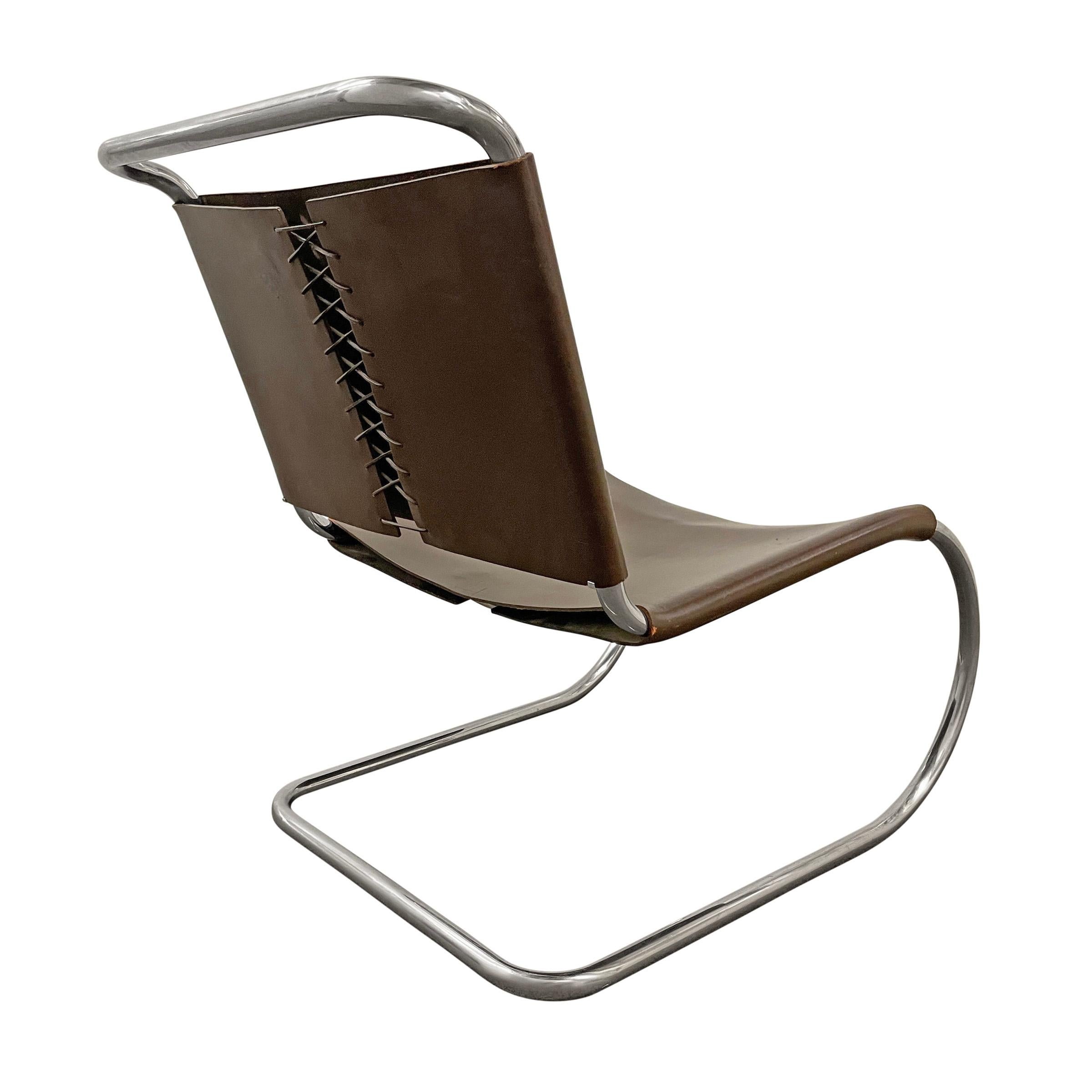 Steel Pair of Mies van der Rohe for Knoll MR 30/5 Lounge Chairs For Sale