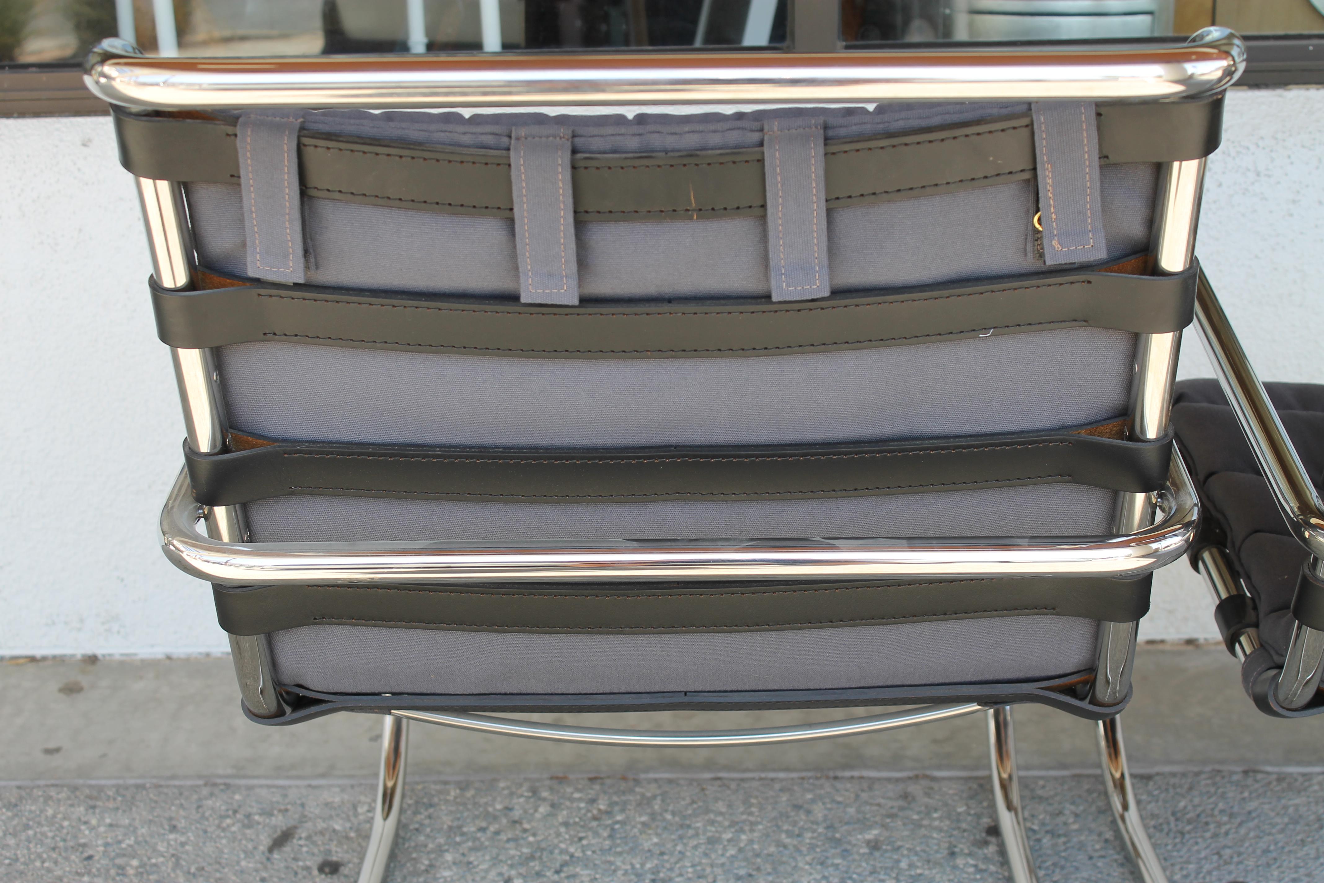 American Pair of Mies van der Rohe Mr Lounge Chairs for Knoll