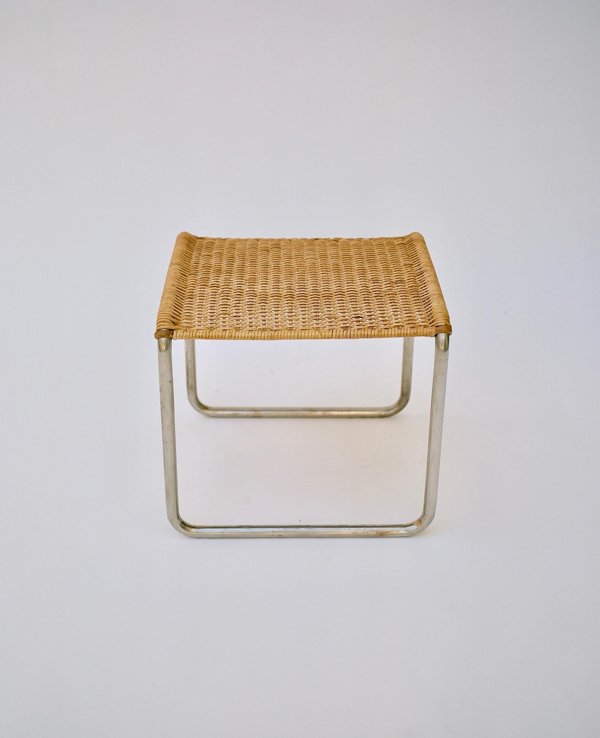 Bauhaus Pair of Mies Van Der Rohe MR1 Stools, circa 1927