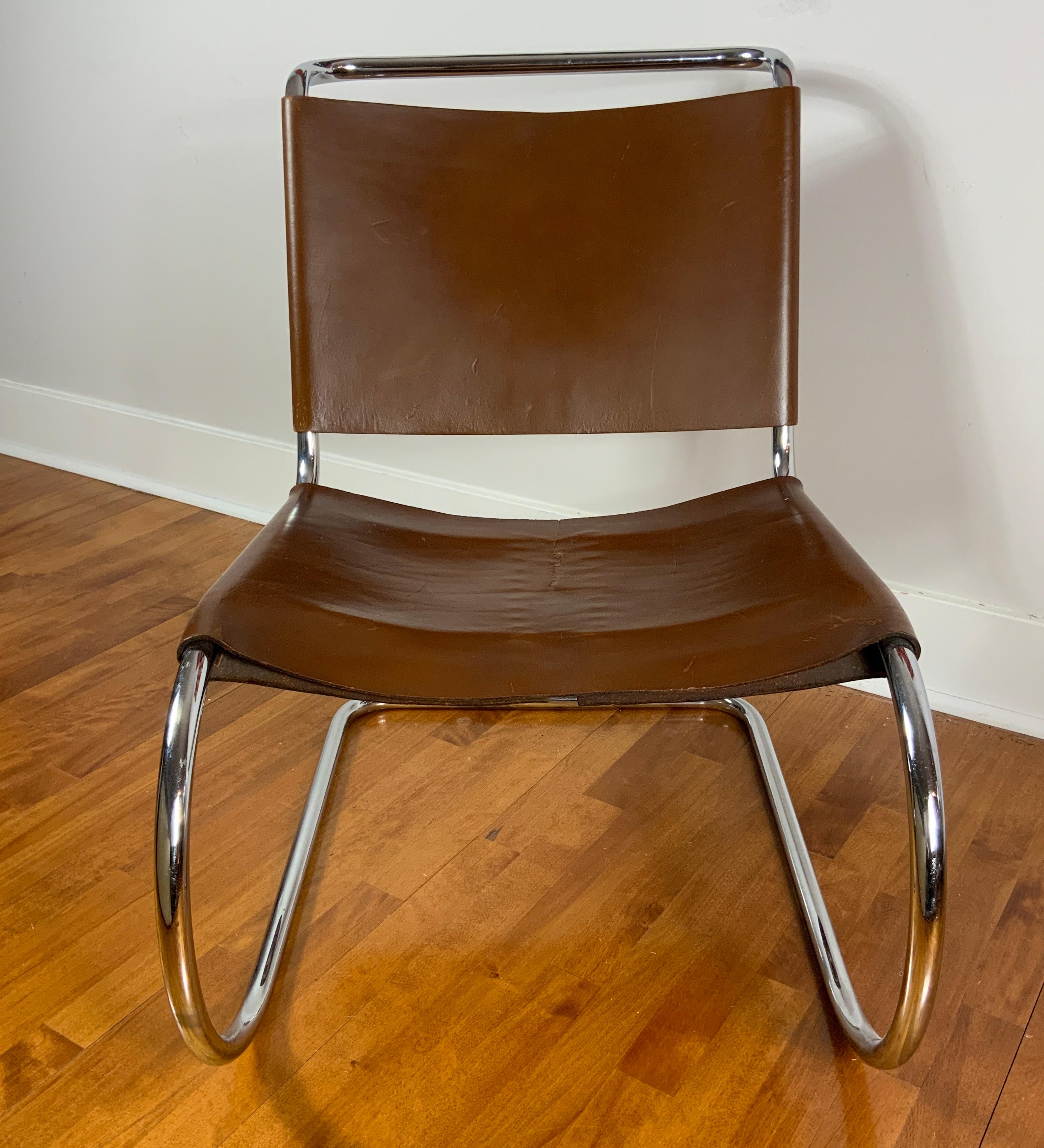 Mid-20th Century Pair of Mies van der Rohe MR30/5 Lounge Chairs for Knoll Associates, 1960’s For Sale