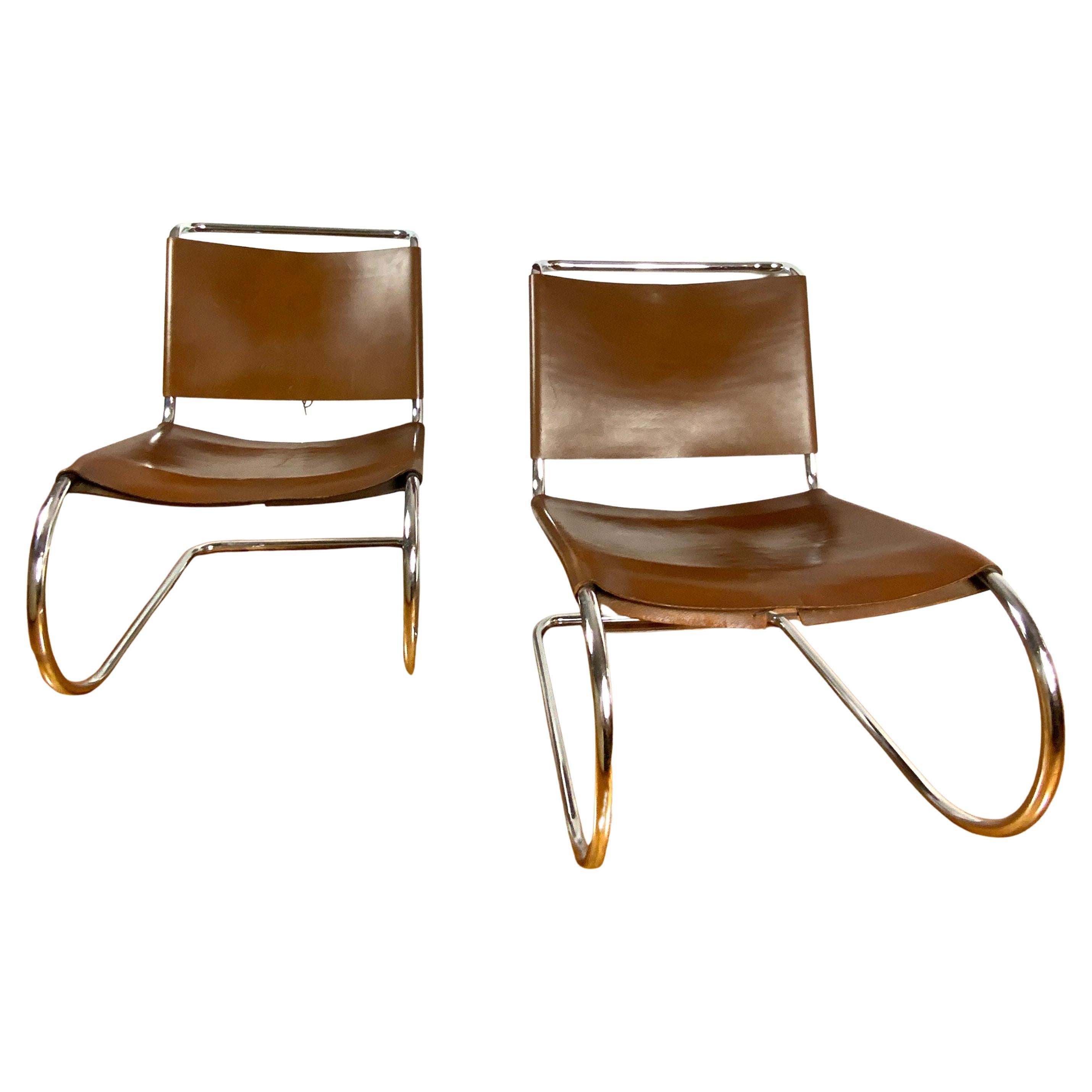 Pair of Mies van der Rohe MR30/5 Lounge Chairs for Knoll Associates, 1960’s