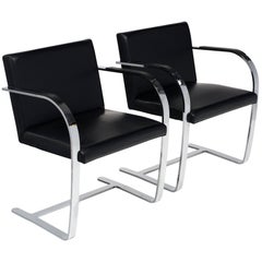 Pair of Mies van der Rohe Style Brno Armchairs