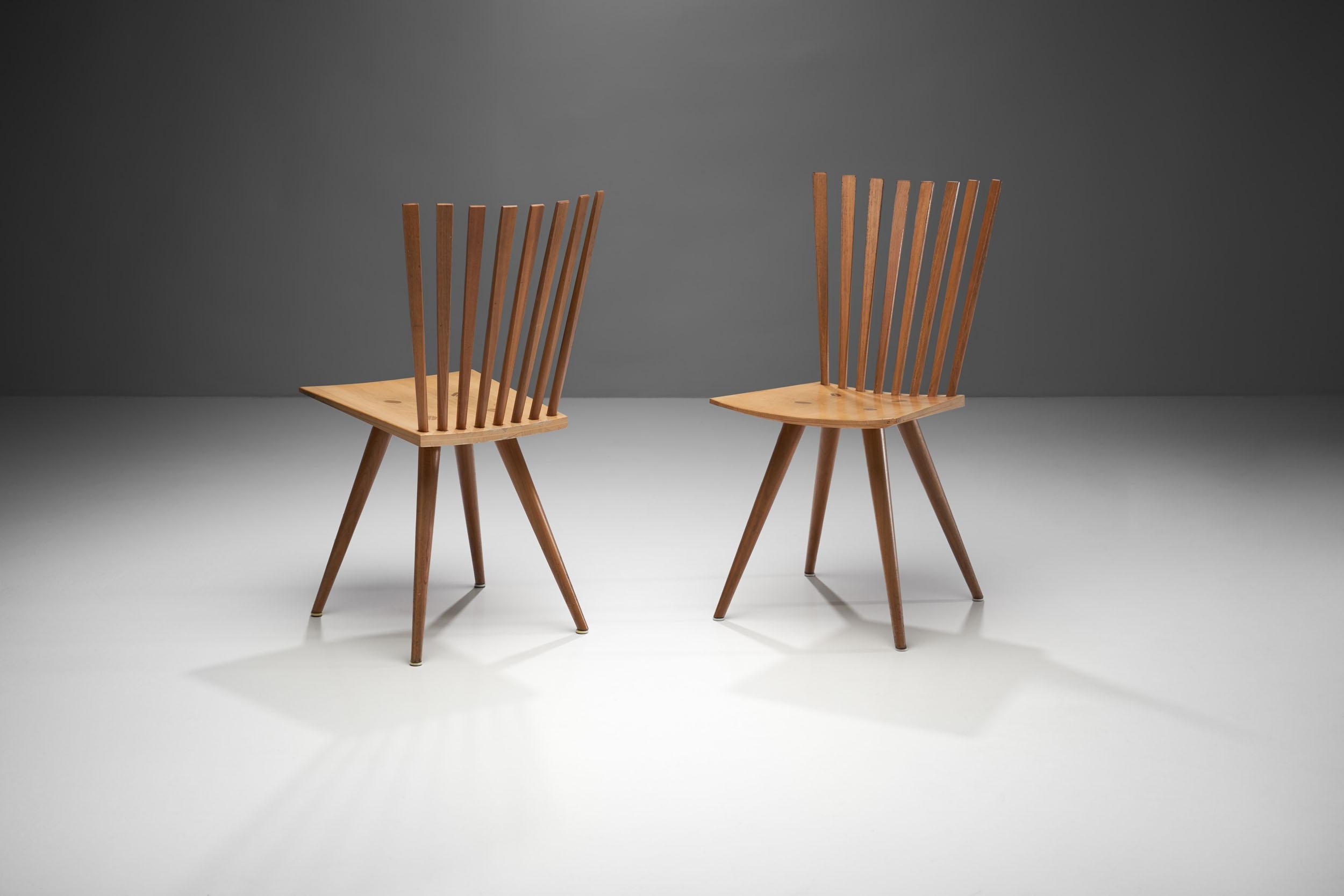 Danish Pair of 'Mikado' Chairs by Johannes Foersom and Peter Hiort-Lorenzen of Nutwood