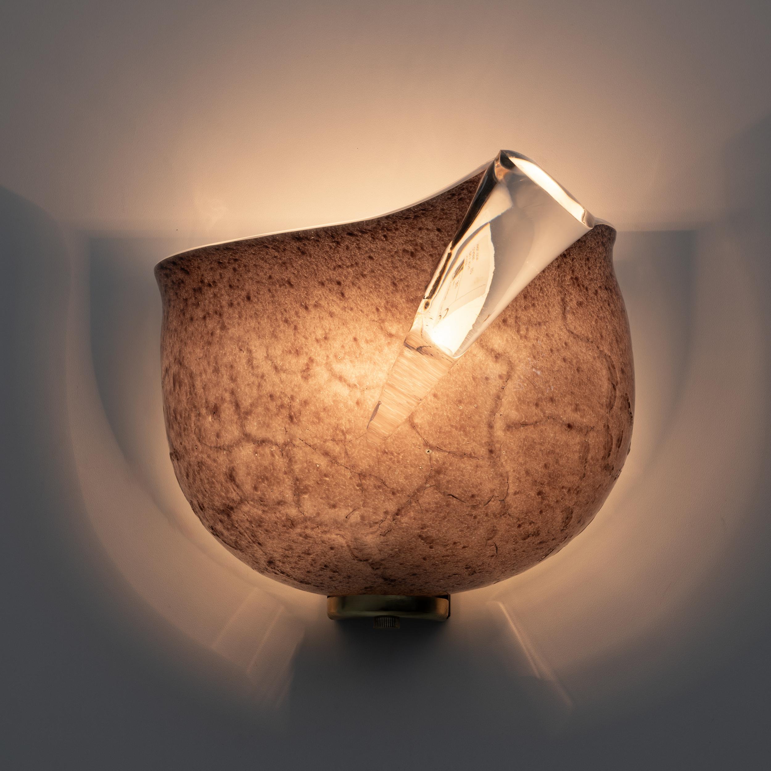 Pair of Mila Schon Modern Italian Murano Glass Sconces for Zonca, 1980s In Good Condition For Sale In Puglia, Puglia