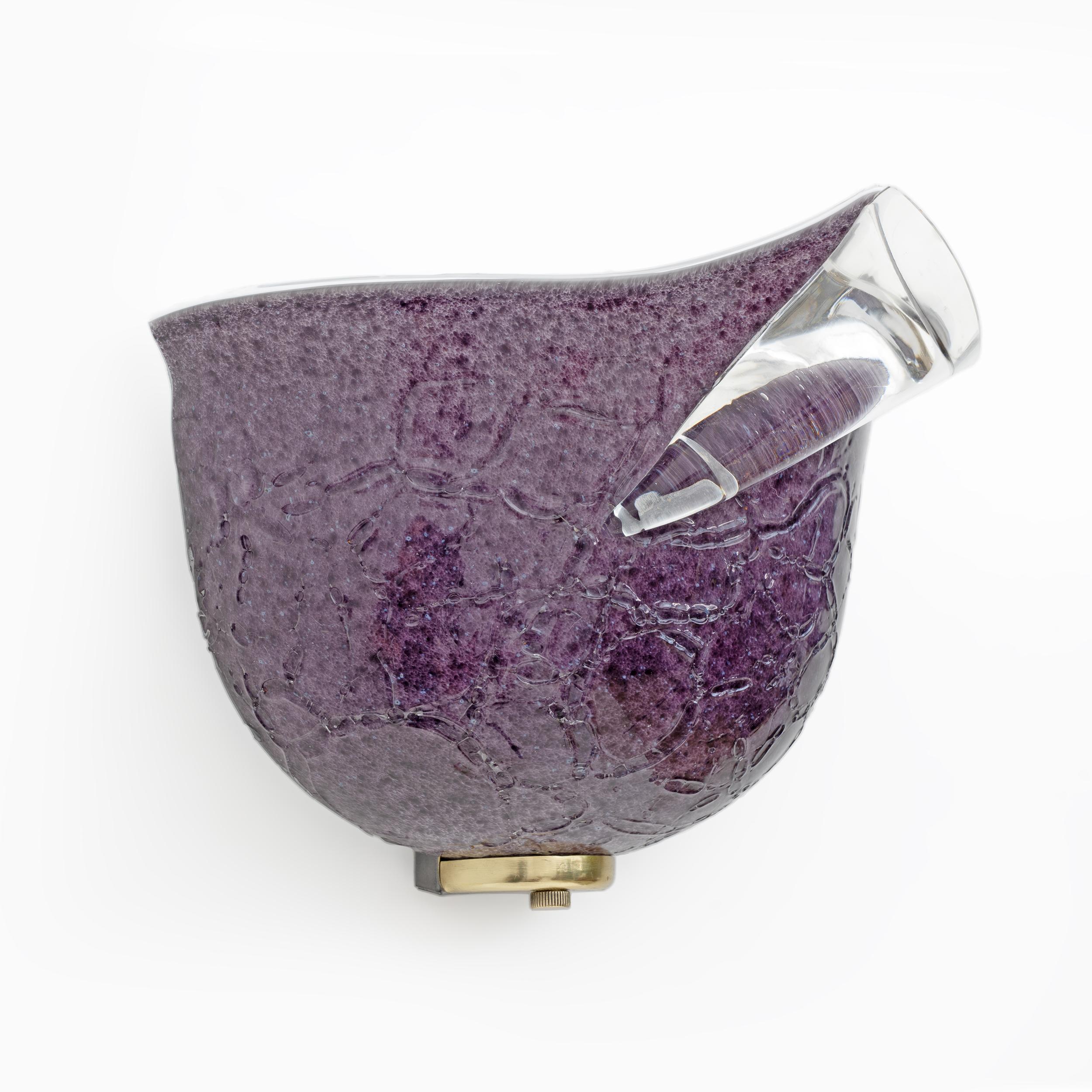 Pair of Mila Schon Modern Italian Murano Glass Sconces for Zonca, 1980s For Sale 2