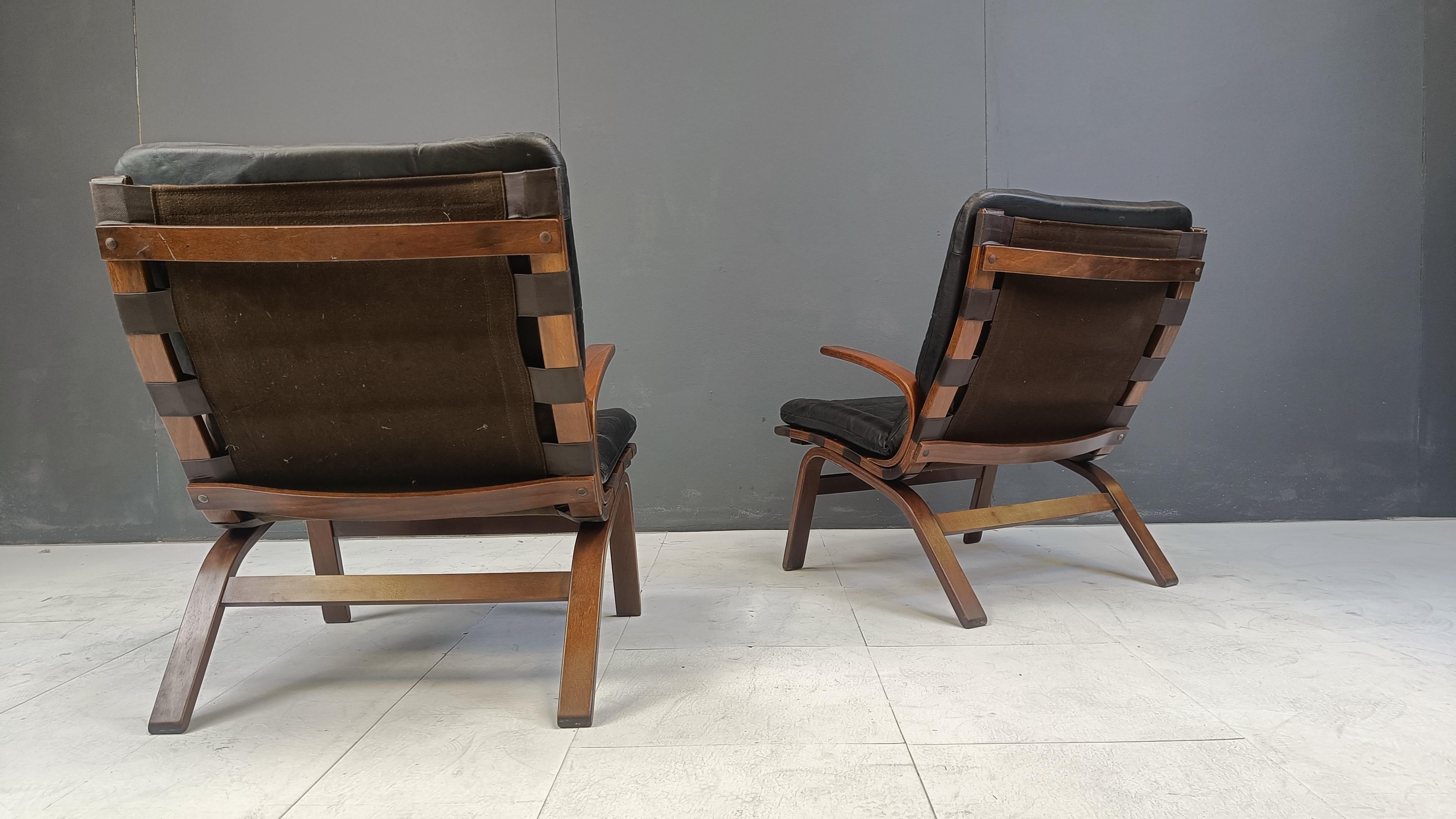 Pair of Miljo armchairs by Farstrup Møbler, 1970s 4
