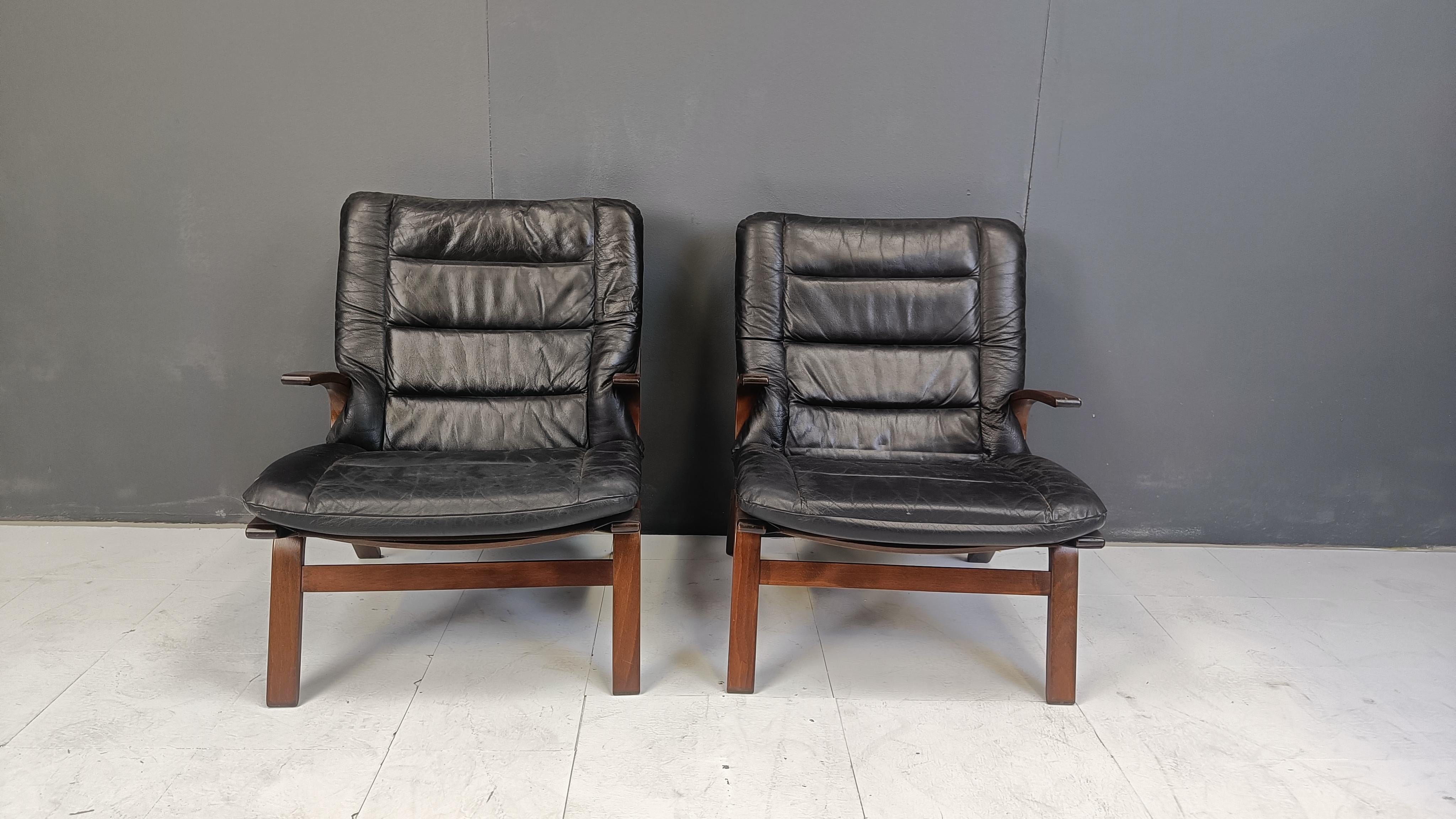 Scandinavian Modern Pair of Miljo armchairs by Farstrup Møbler, 1970s
