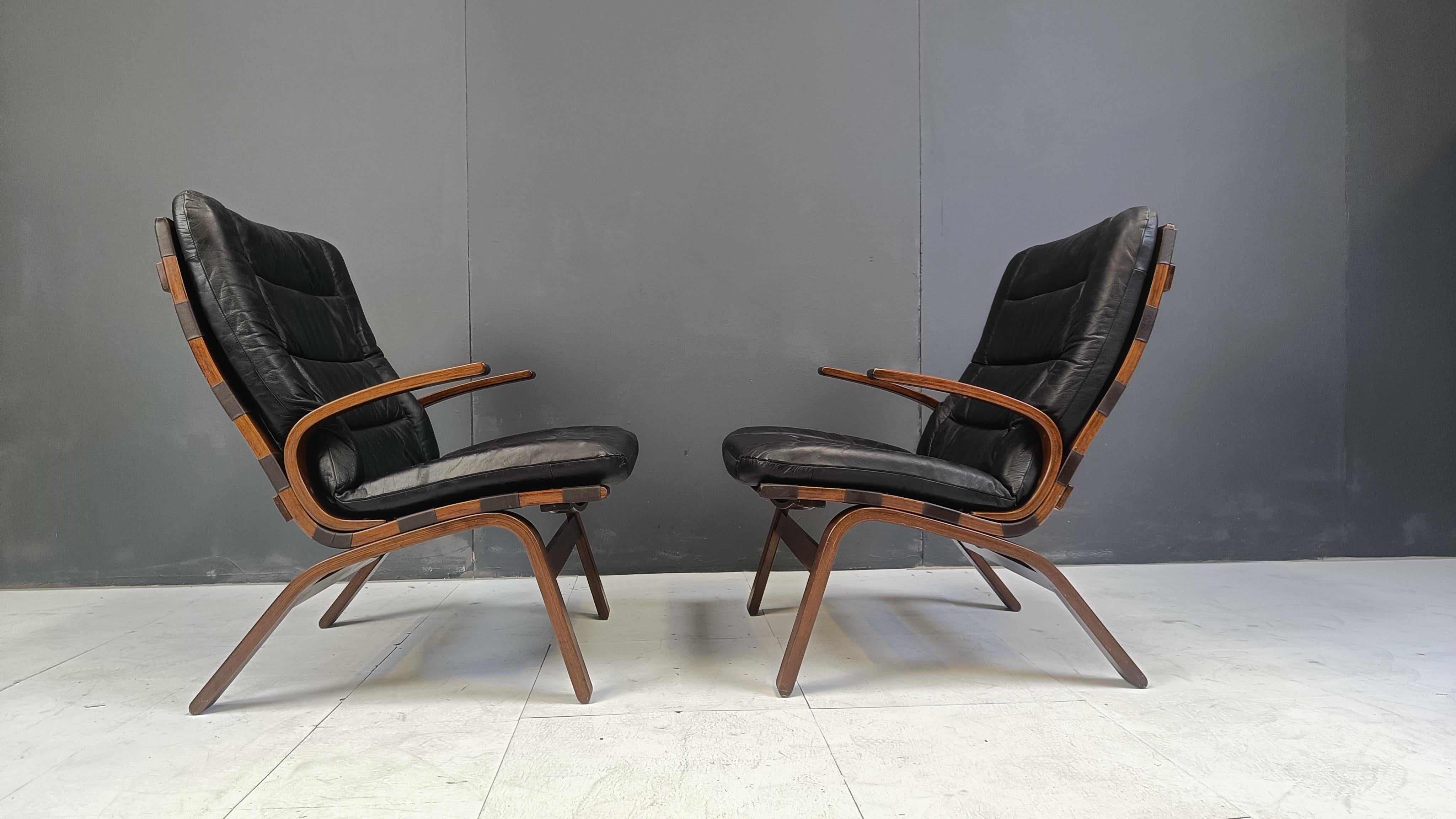 Pair of Miljo armchairs by Farstrup Møbler, 1970s 2