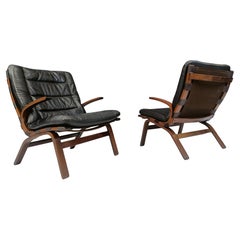 Pair of Miljo armchairs by Farstrup Møbler, 1970s