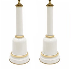 Pair of Milk Glass Lamps