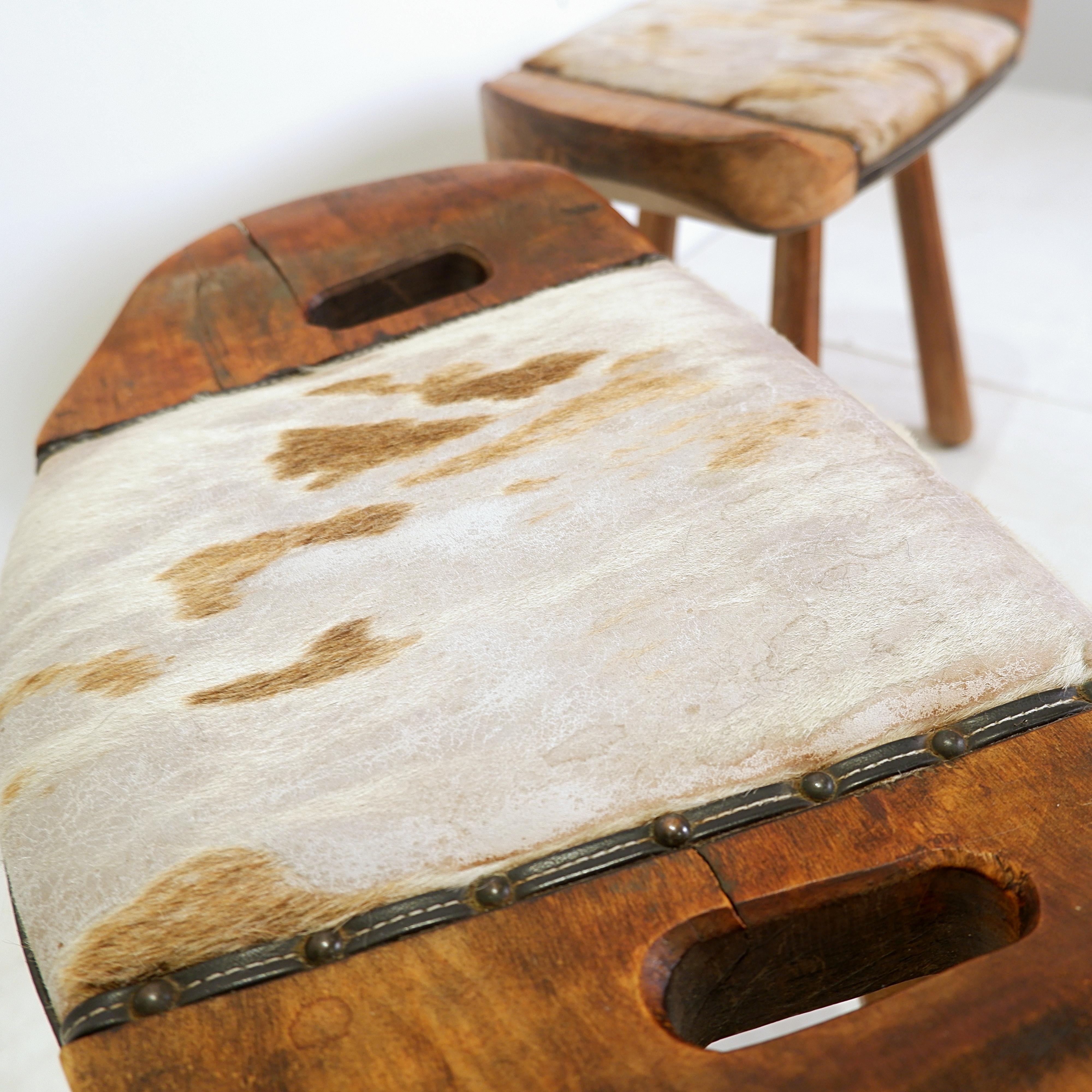 Campagne Paire de tabourets de traite - années 1960 en vente