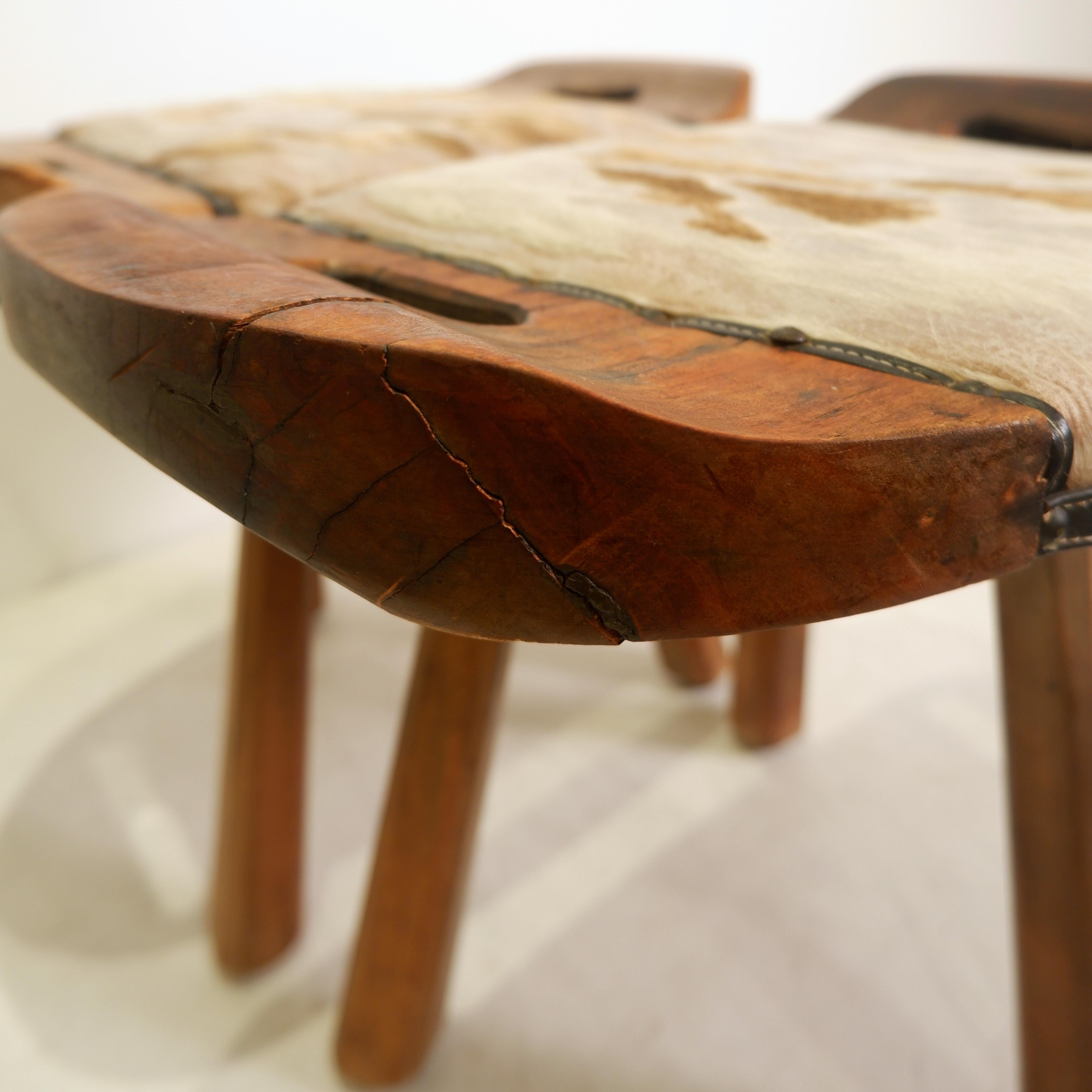 20ième siècle Paire de tabourets de traite - années 1960 en vente