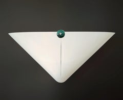 Paar milchig-weiße Wandleuchter von De Majo