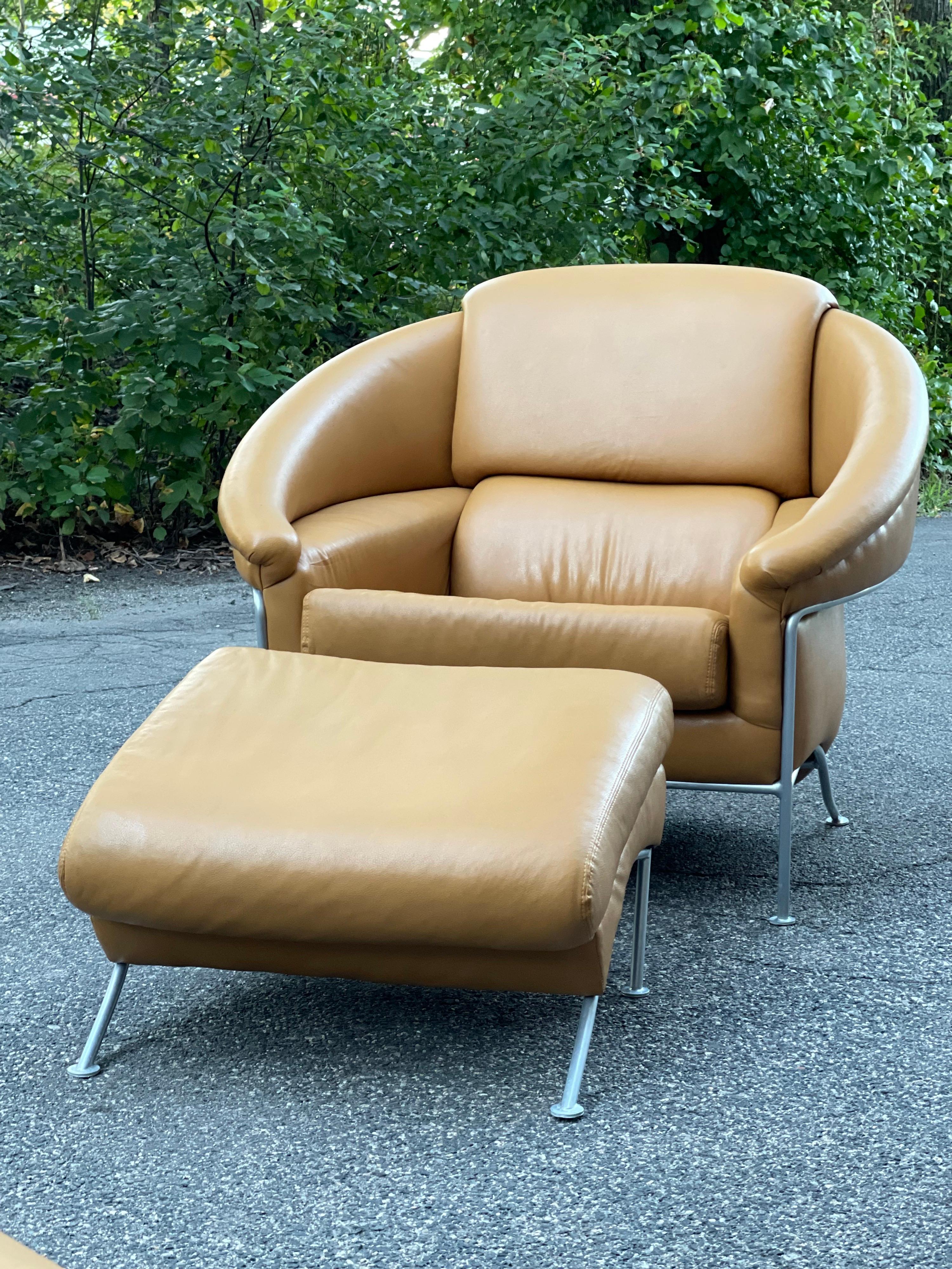 Pair of Milo Baughman Boldido Lounge Chairs and Ottomans for Thayer Coggin 3