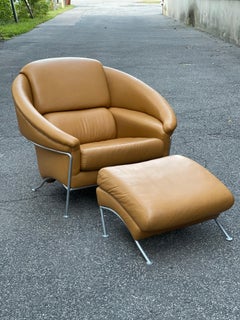 Pair of Milo Baughman Boldido Lounge Chairs and Ottomans for Thayer Coggin
