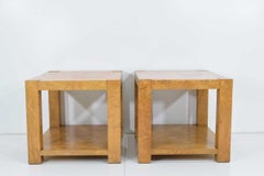 Pair of Lane Burl Wood End Tables or Nightstands