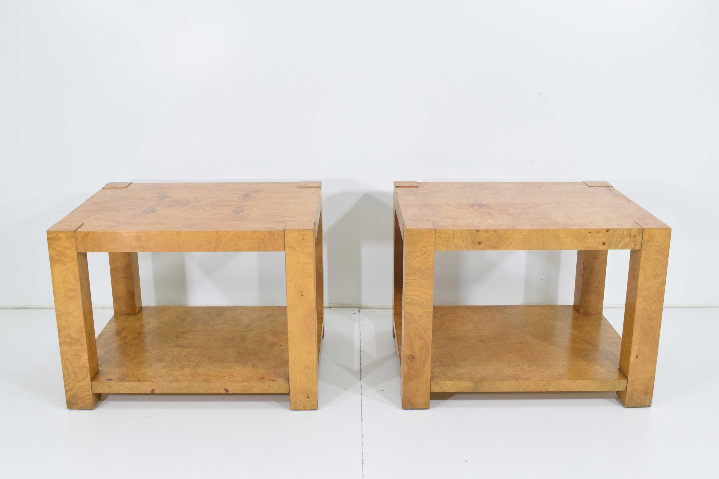 burlwood end table
