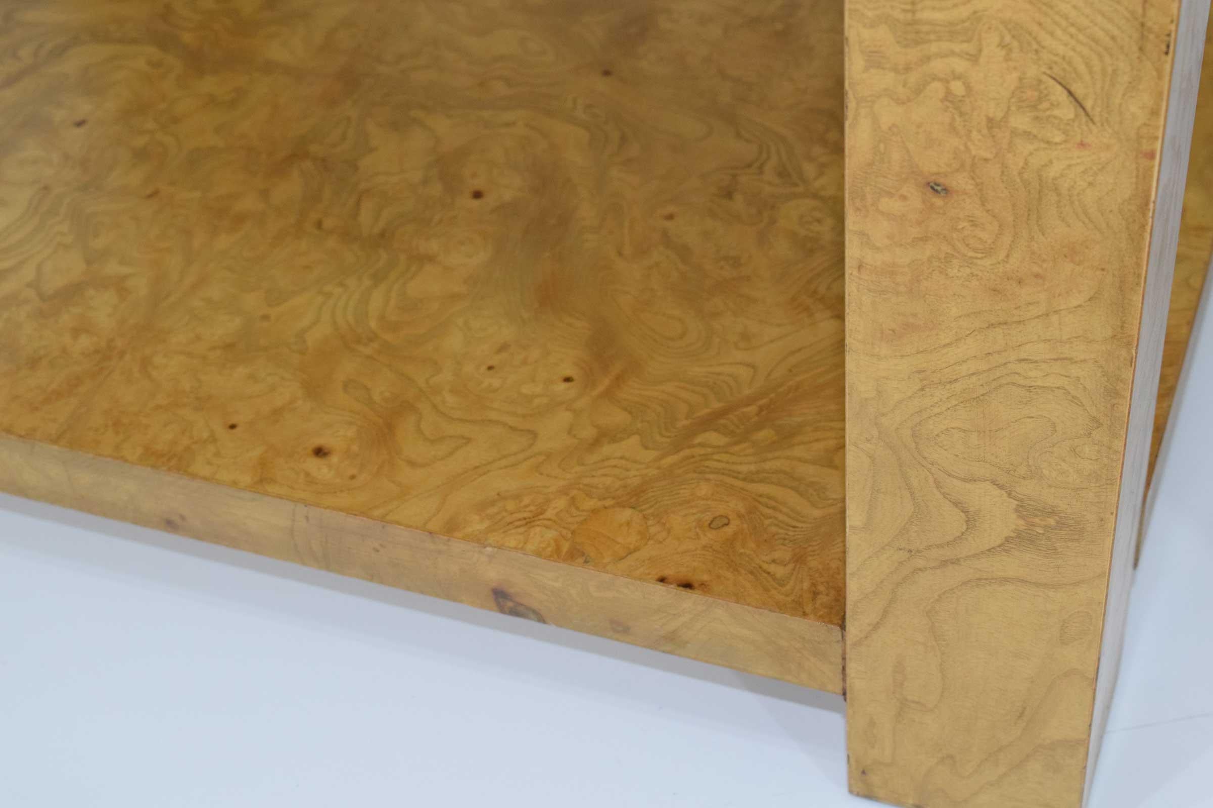 20th Century Pair of Lane Burl Wood End Tables or Nightstands