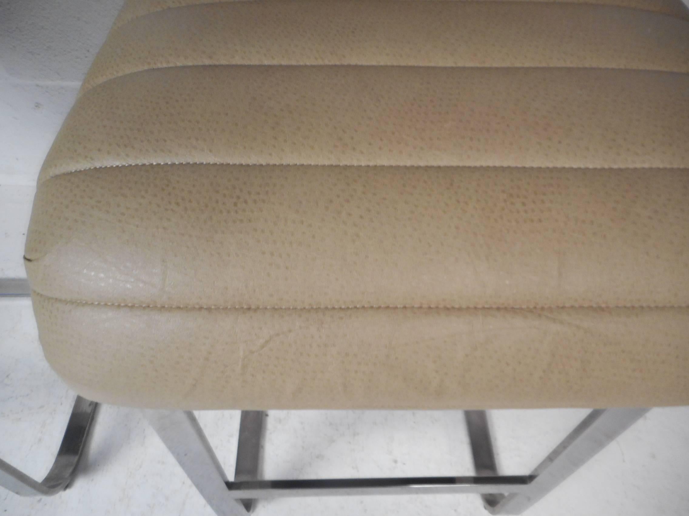 Pair of Milo Baughman Cantilever Bar Stools 5