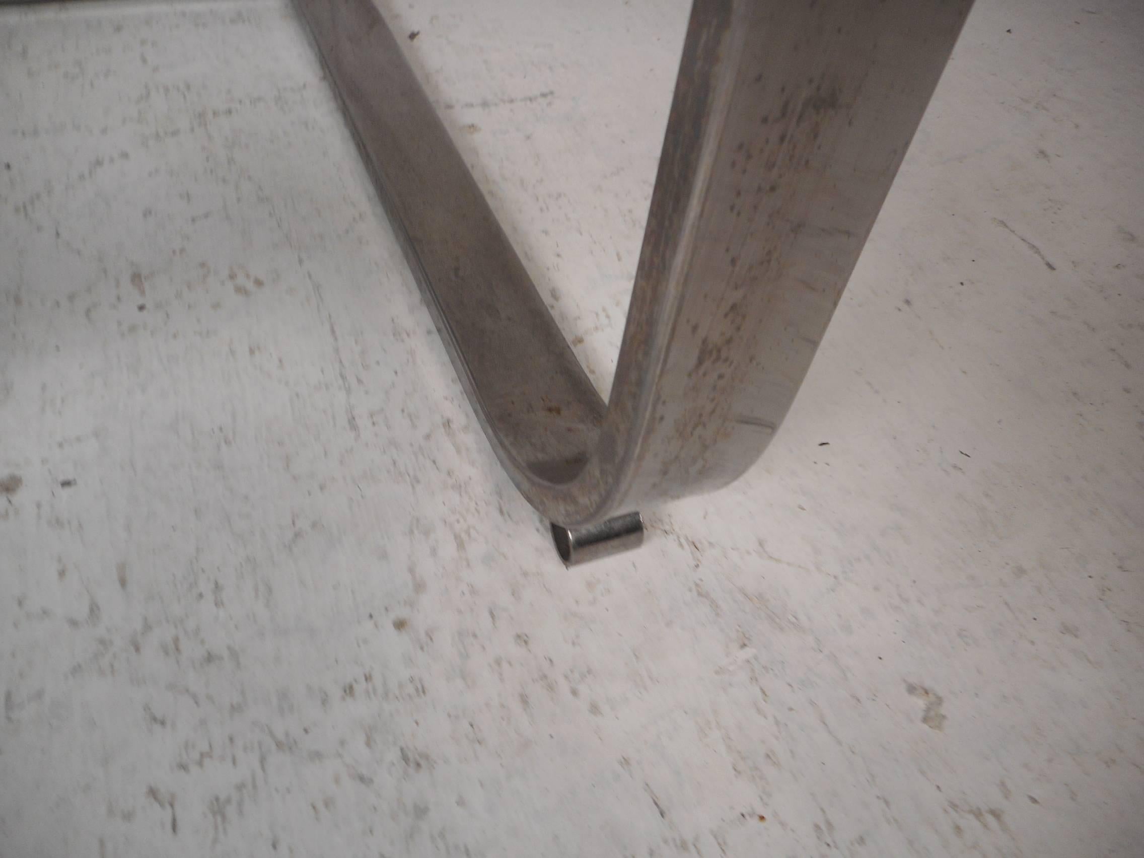 Pair of Milo Baughman Cantilever Bar Stools 2